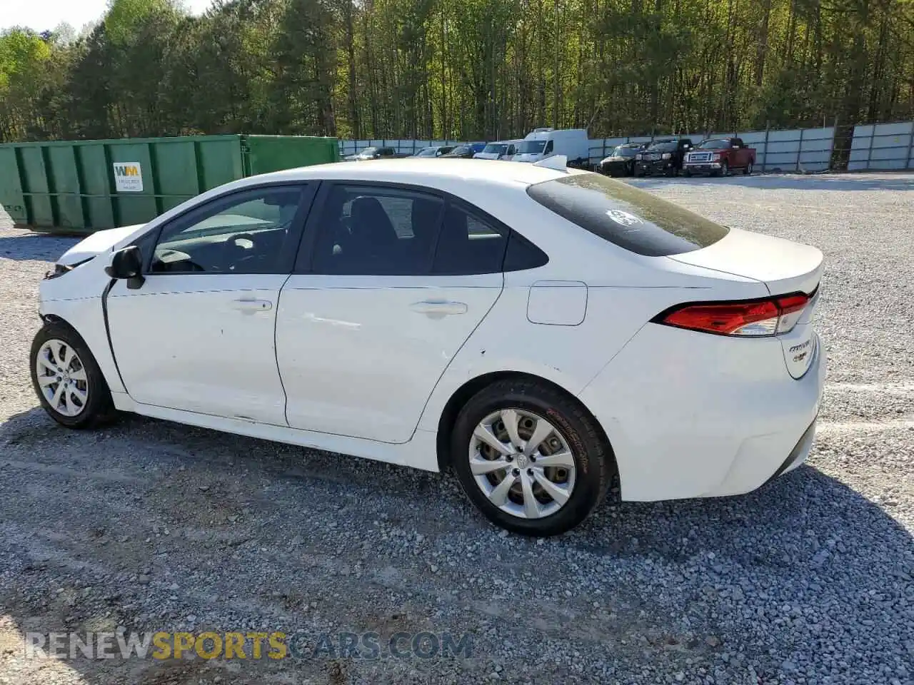 2 Photograph of a damaged car JTDEPRAEXLJ078476 TOYOTA COROLLA 2020