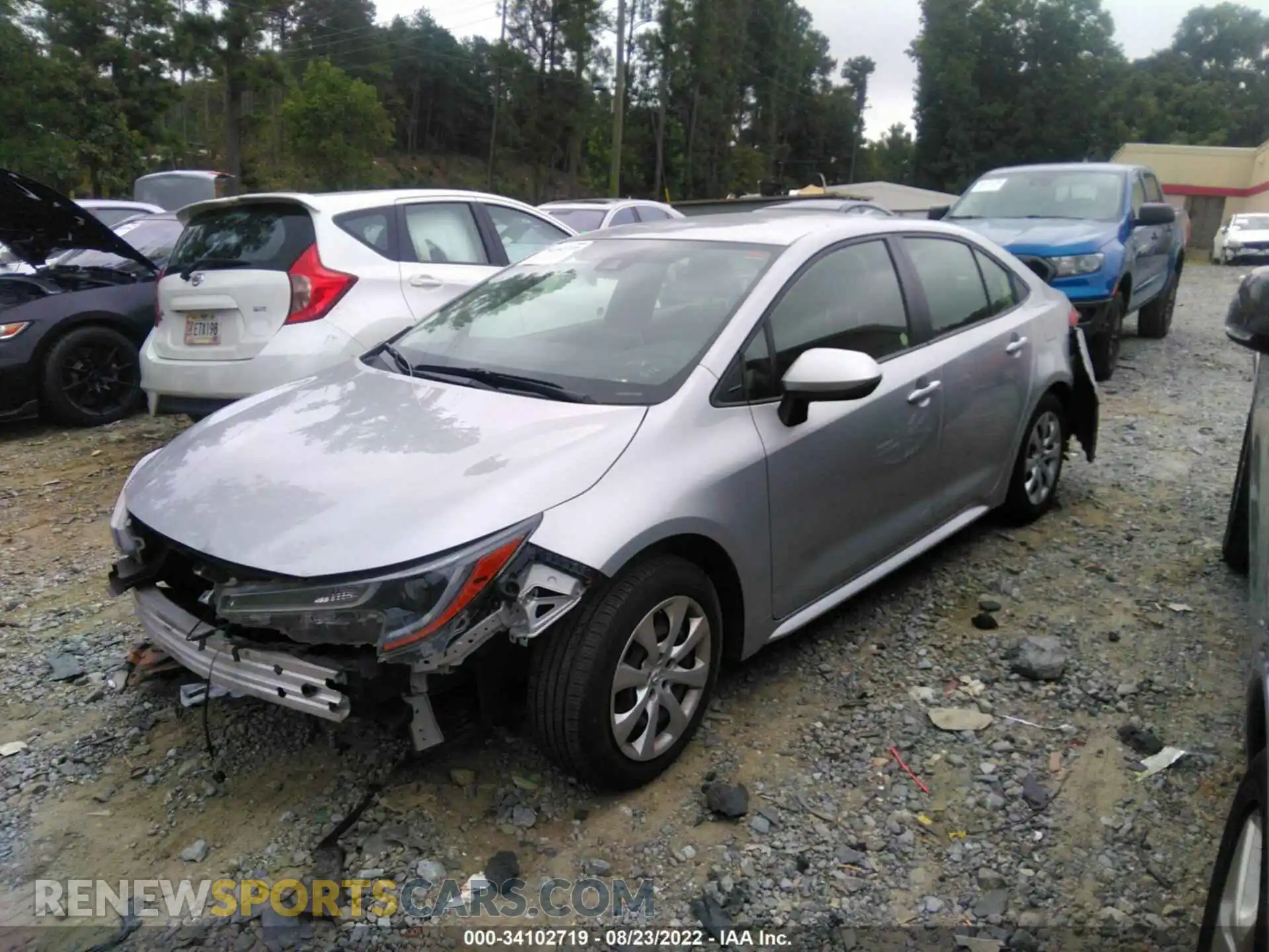 2 Photograph of a damaged car JTDEPRAEXLJ095682 TOYOTA COROLLA 2020