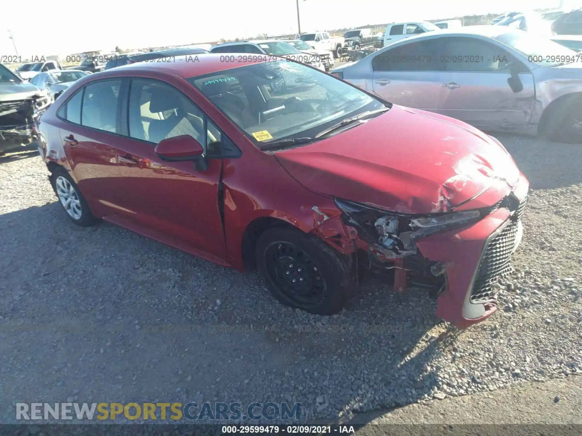 1 Photograph of a damaged car JTDEPRAEXLJ096699 TOYOTA COROLLA 2020