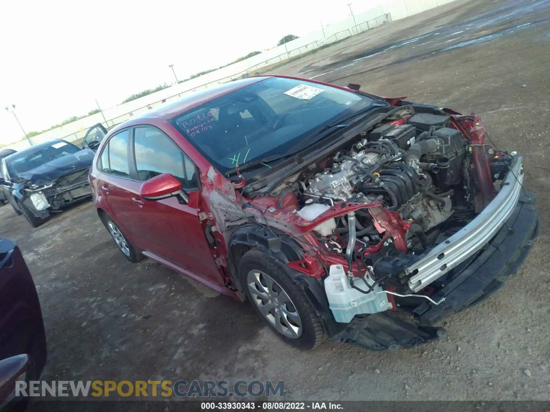 1 Photograph of a damaged car JTDEPRAEXLJ099005 TOYOTA COROLLA 2020