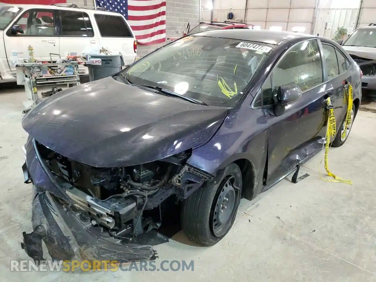 2 Photograph of a damaged car JTDEPRAEXLJ100847 TOYOTA COROLLA 2020