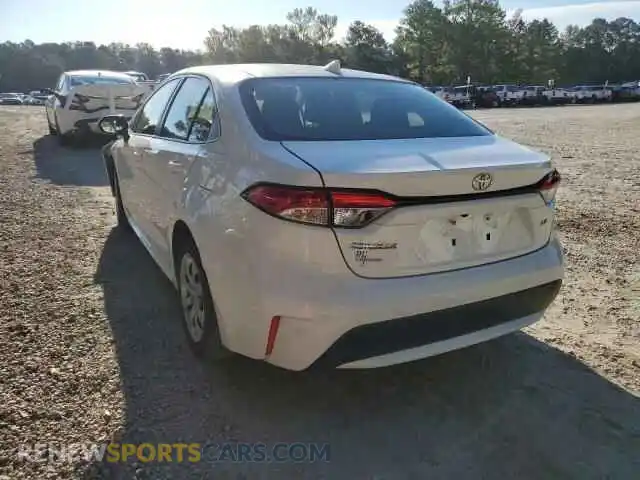 3 Photograph of a damaged car JTDEPRAEXLJ101562 TOYOTA COROLLA 2020