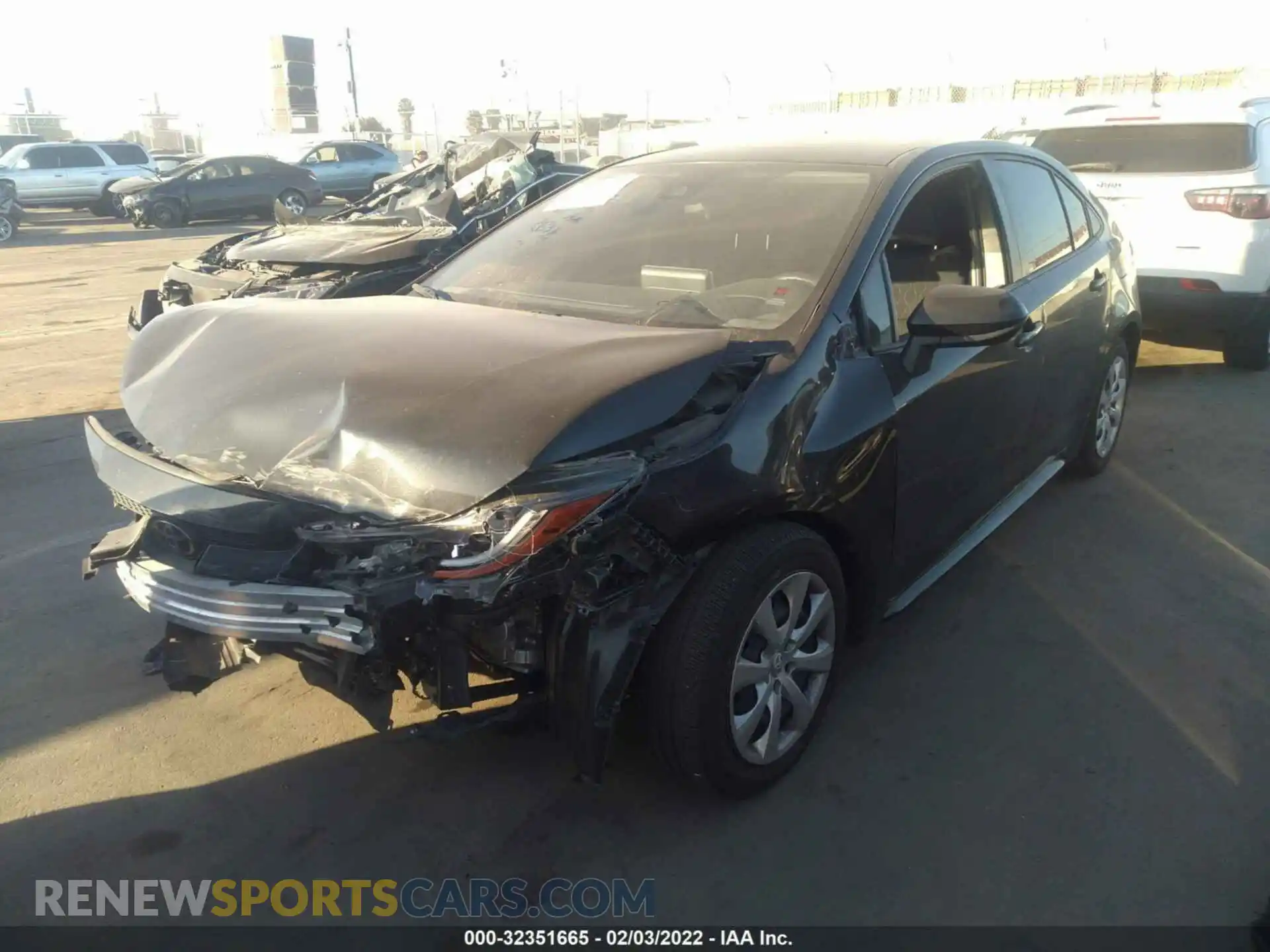 2 Photograph of a damaged car JTDEPRAEXLJ108107 TOYOTA COROLLA 2020