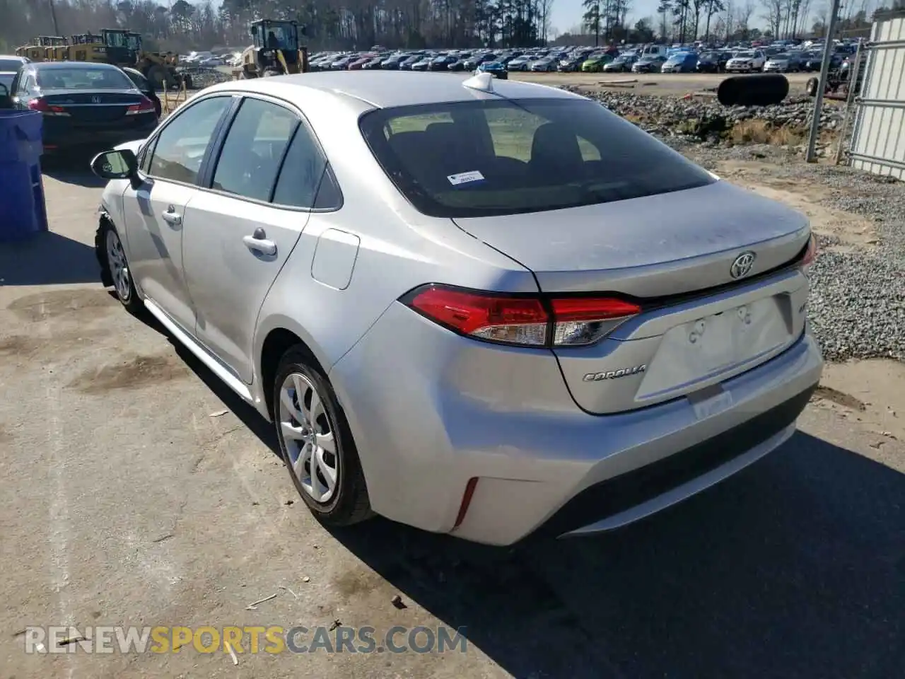3 Photograph of a damaged car JTDEPRAEXLJ113792 TOYOTA COROLLA 2020