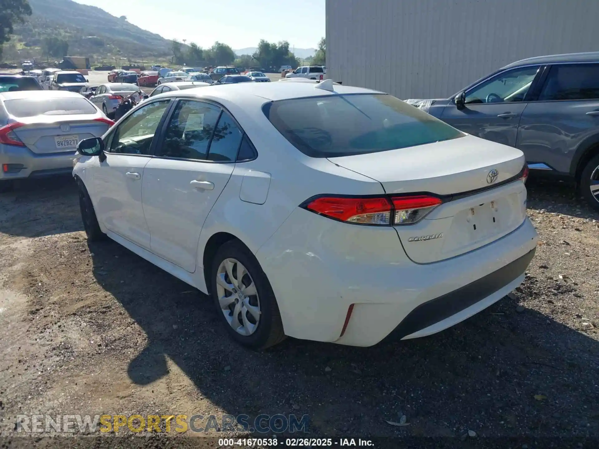 3 Photograph of a damaged car JTDEPRAEXLJ113954 TOYOTA COROLLA 2020