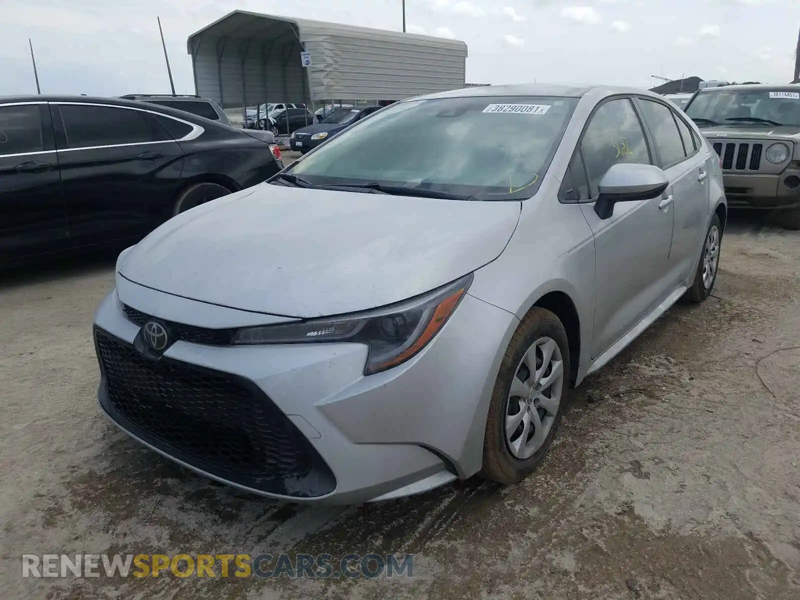 2 fotografías del automóvil dañado JTDEPRAEXLJ114375 TOYOTA COROLLA 2020