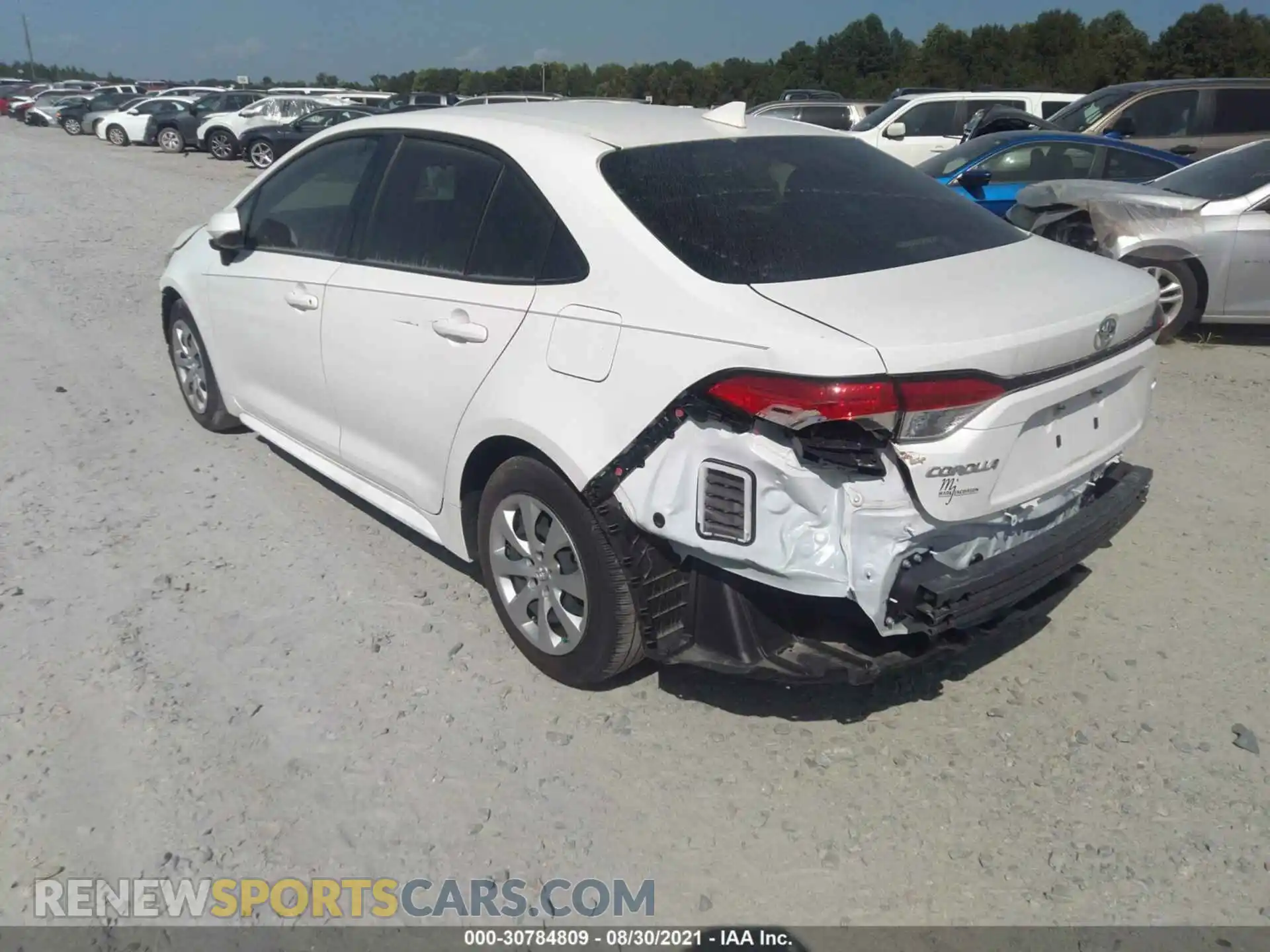 3 Photograph of a damaged car JTDEPRAEXLJ117017 TOYOTA COROLLA 2020