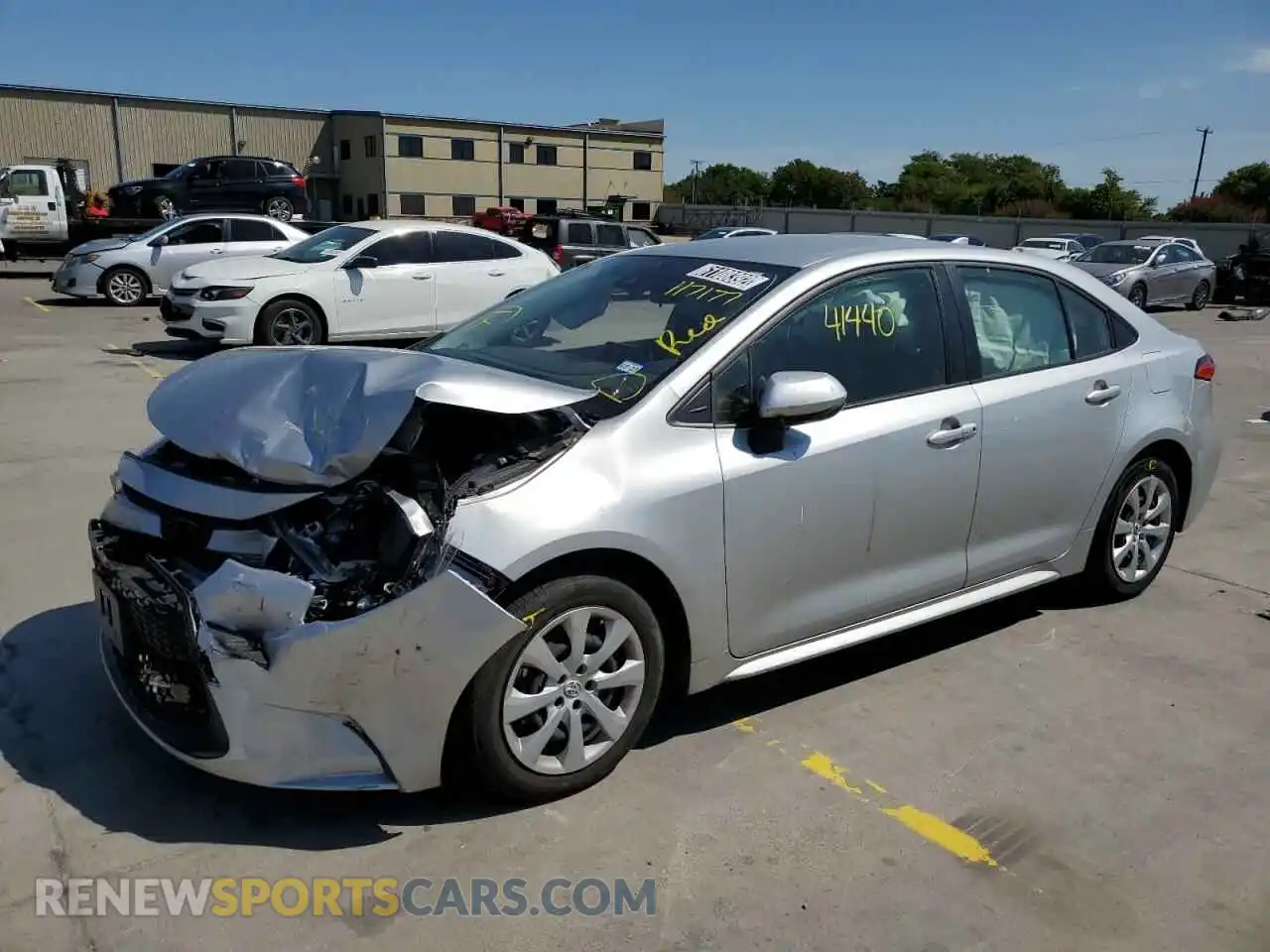 2 Photograph of a damaged car JTDEPRAEXLJ117177 TOYOTA COROLLA 2020