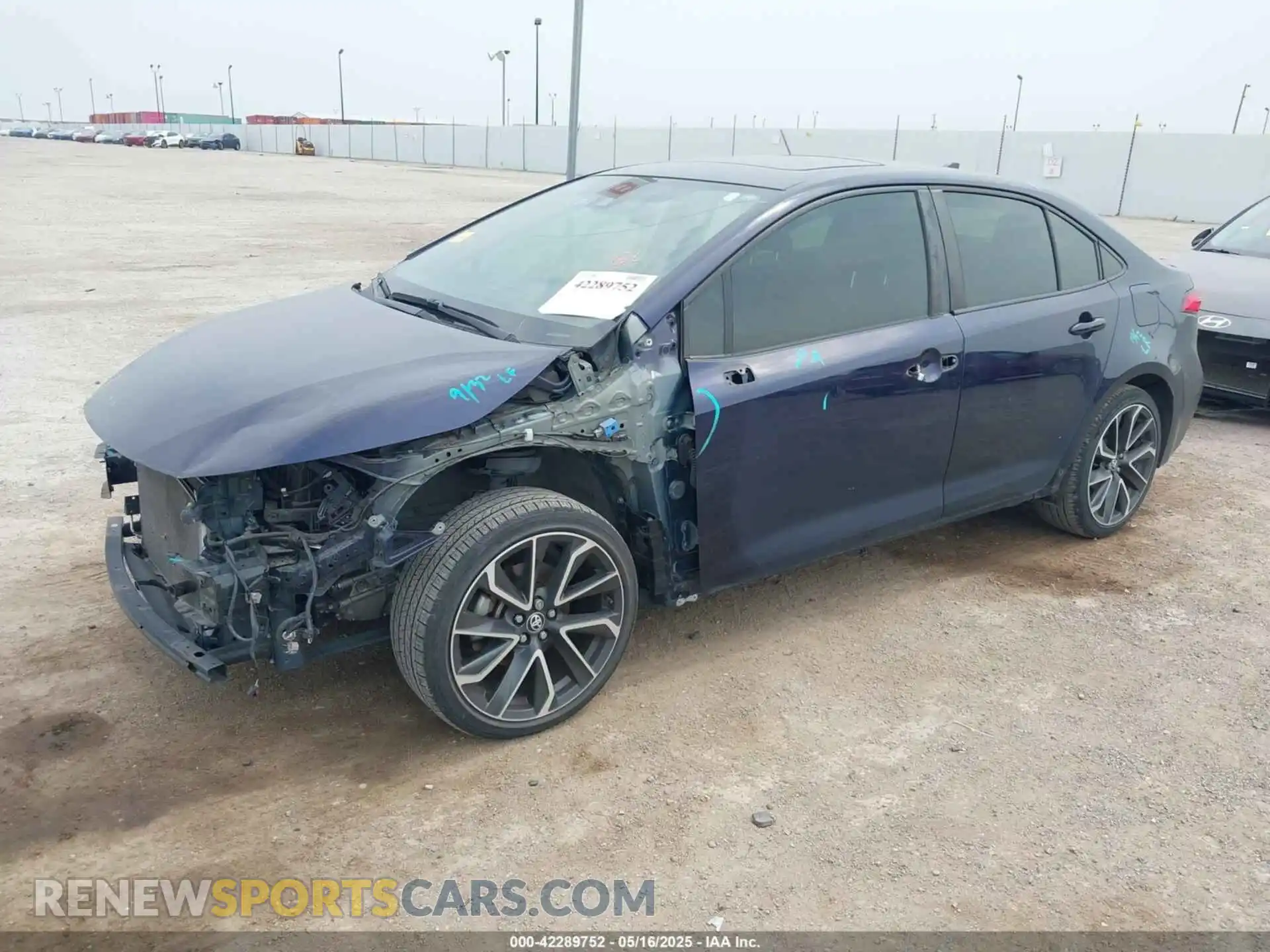 2 Photograph of a damaged car JTDP4RCE1LJ007696 TOYOTA COROLLA 2020