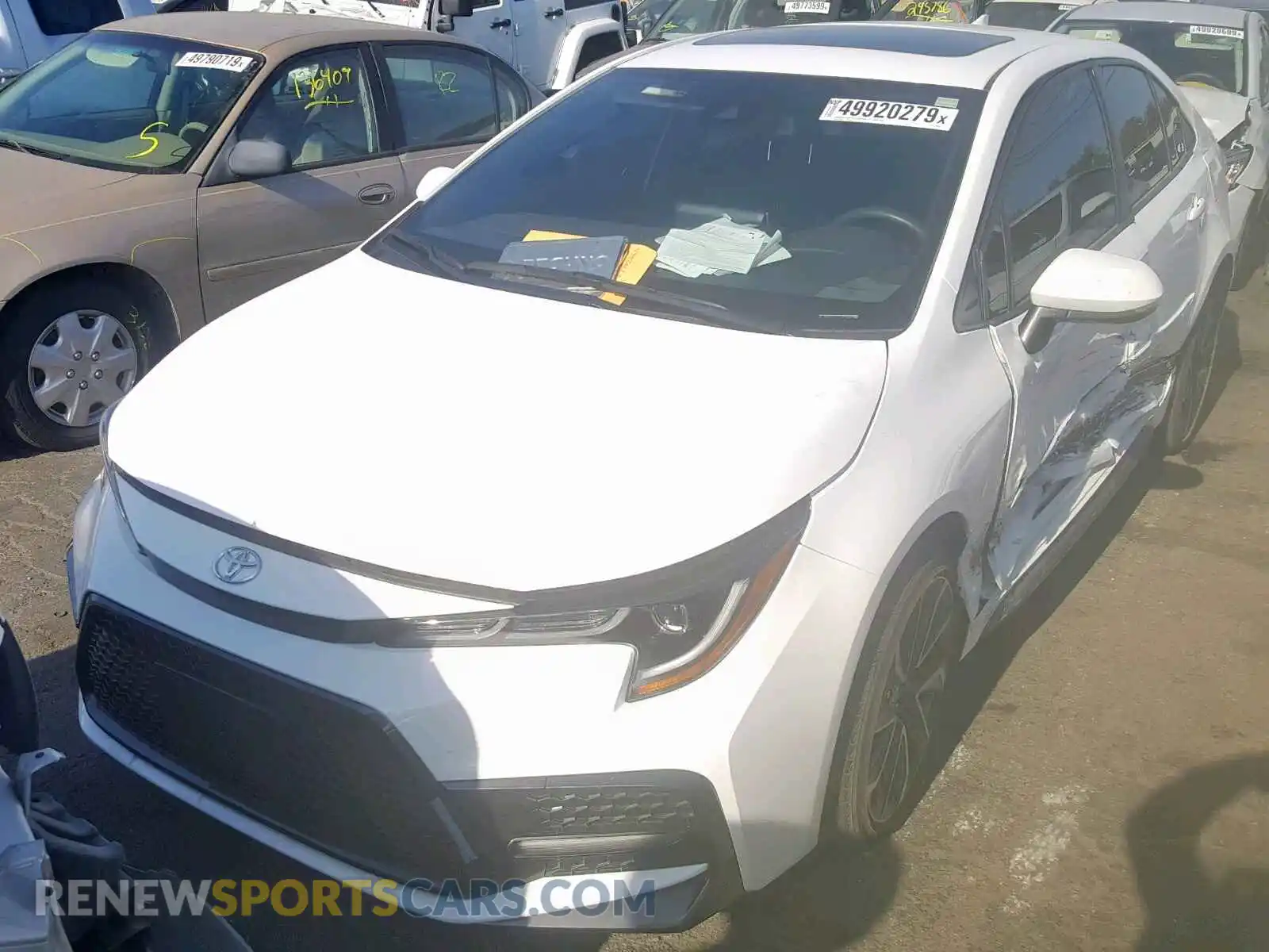 2 Photograph of a damaged car JTDP4RCE1LJ017595 TOYOTA COROLLA 2020