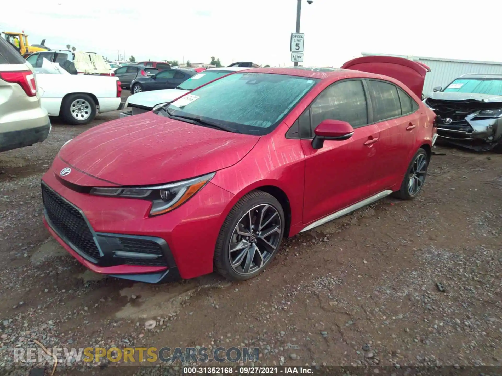 2 Photograph of a damaged car JTDP4RCE1LJ019640 TOYOTA COROLLA 2020