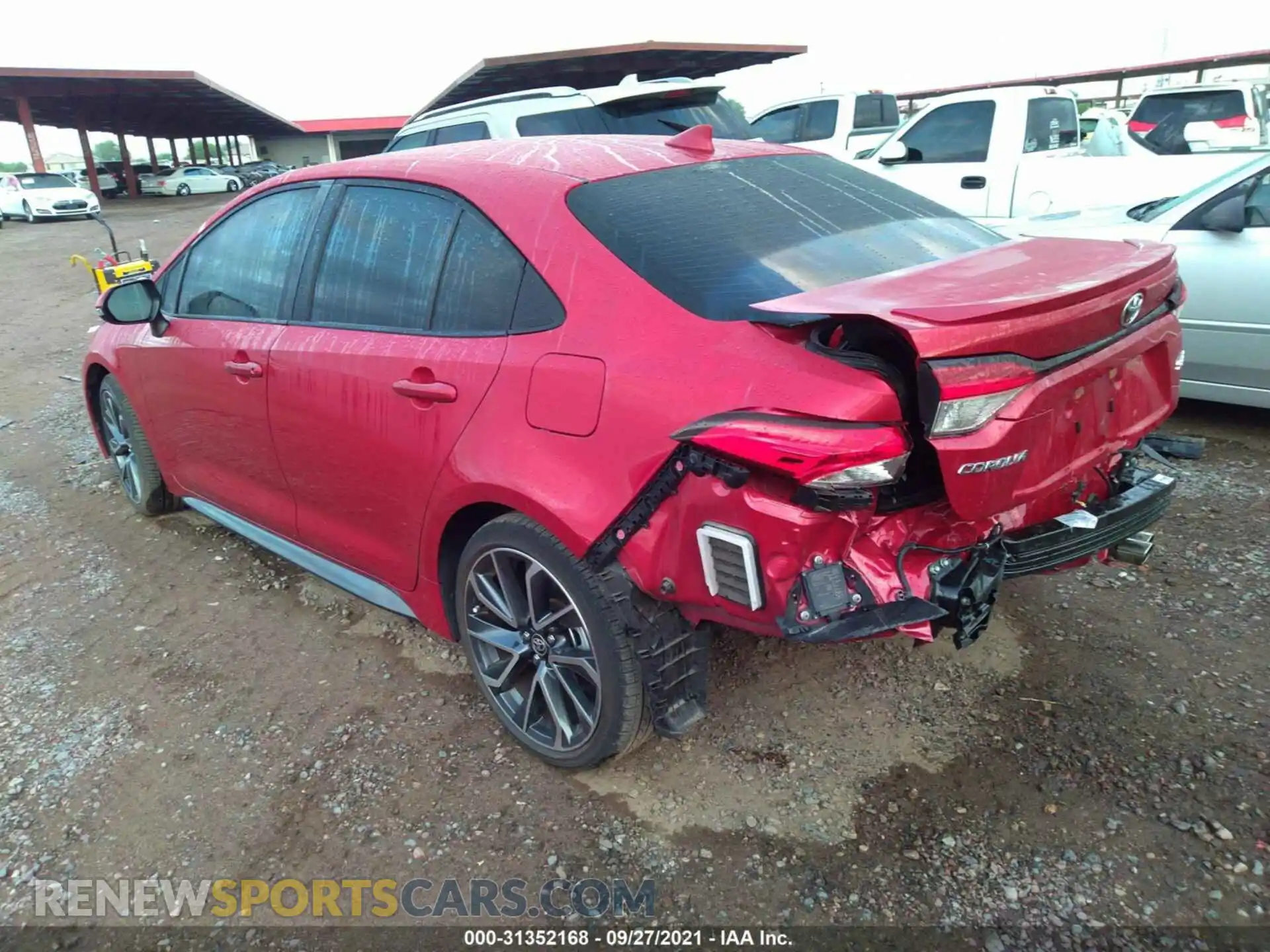 3 Photograph of a damaged car JTDP4RCE1LJ019640 TOYOTA COROLLA 2020