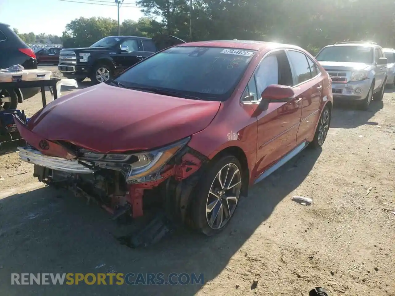 2 Photograph of a damaged car JTDP4RCE1LJ052637 TOYOTA COROLLA 2020