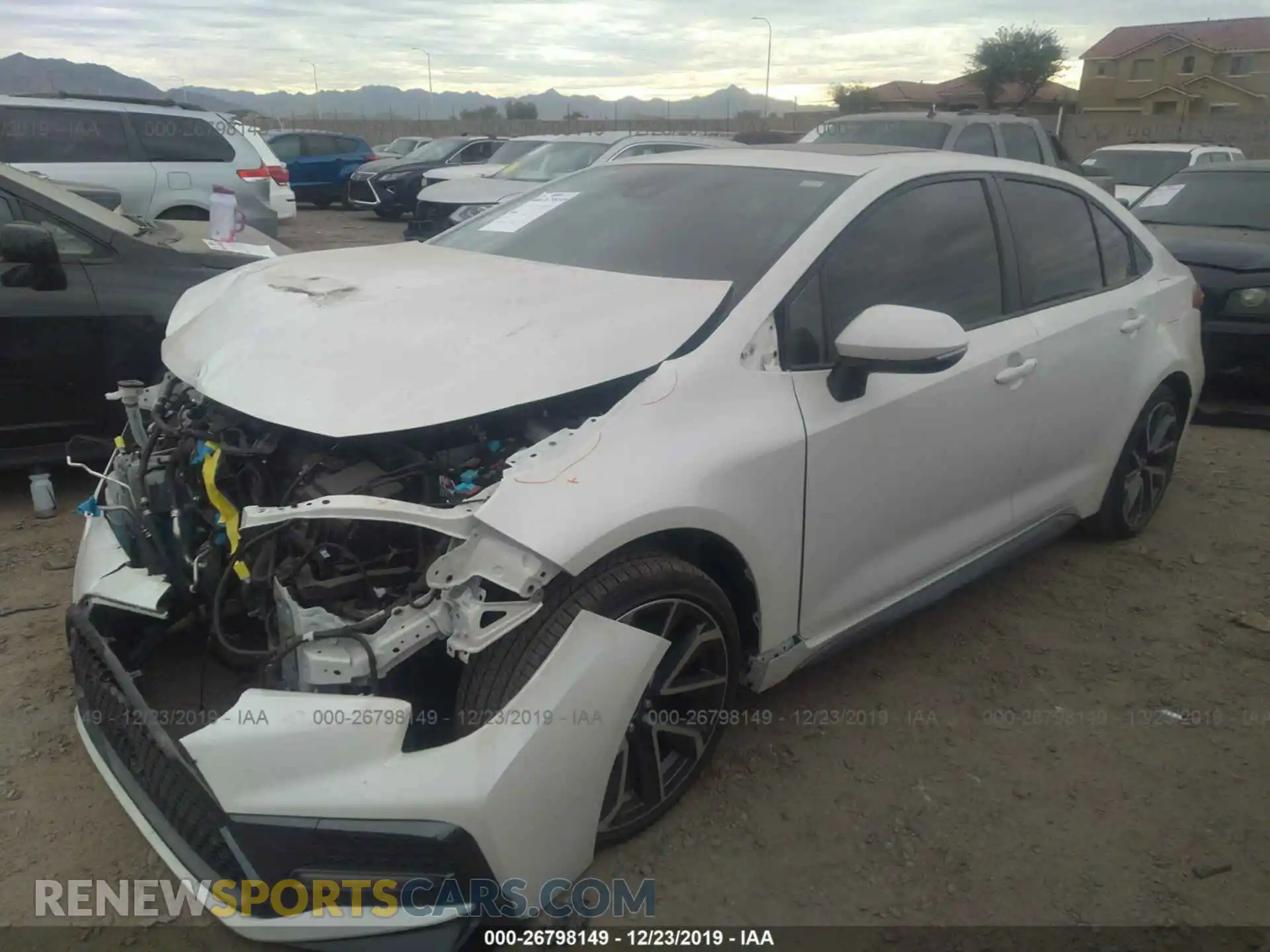 2 Photograph of a damaged car JTDP4RCE2LJ016794 TOYOTA COROLLA 2020