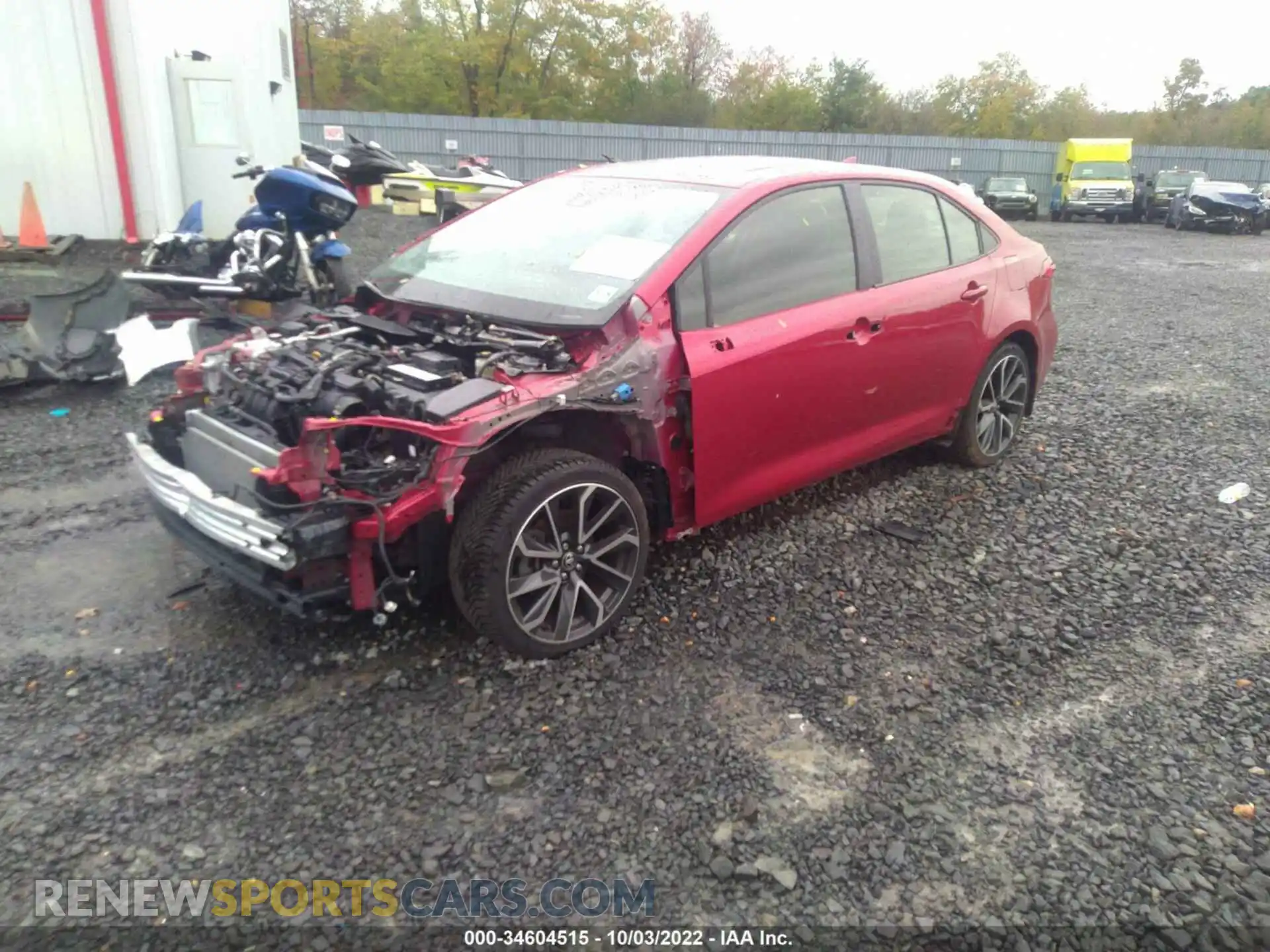 2 Photograph of a damaged car JTDP4RCE3LJ046127 TOYOTA COROLLA 2020