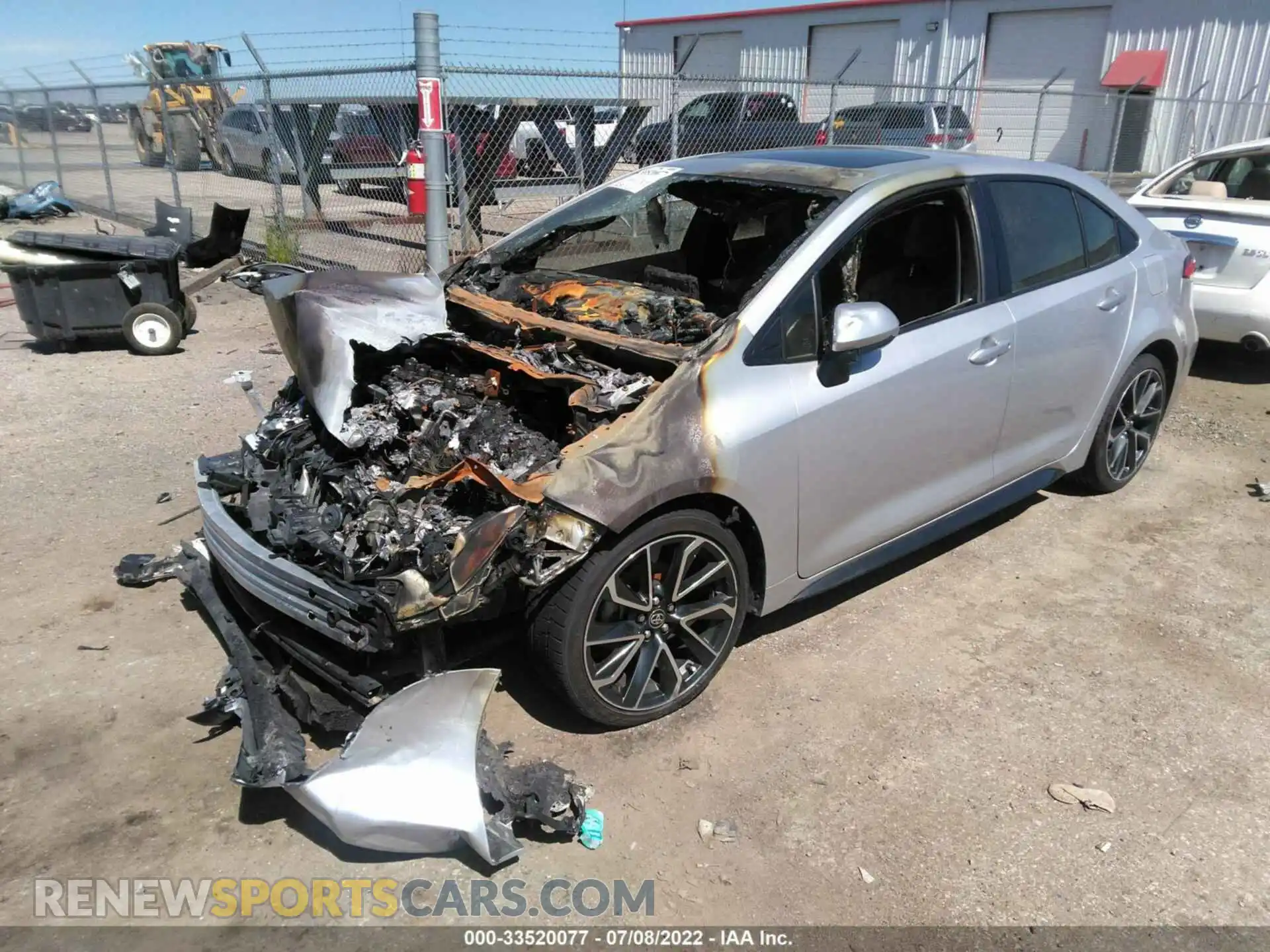 2 Photograph of a damaged car JTDP4RCE5LJ003053 TOYOTA COROLLA 2020