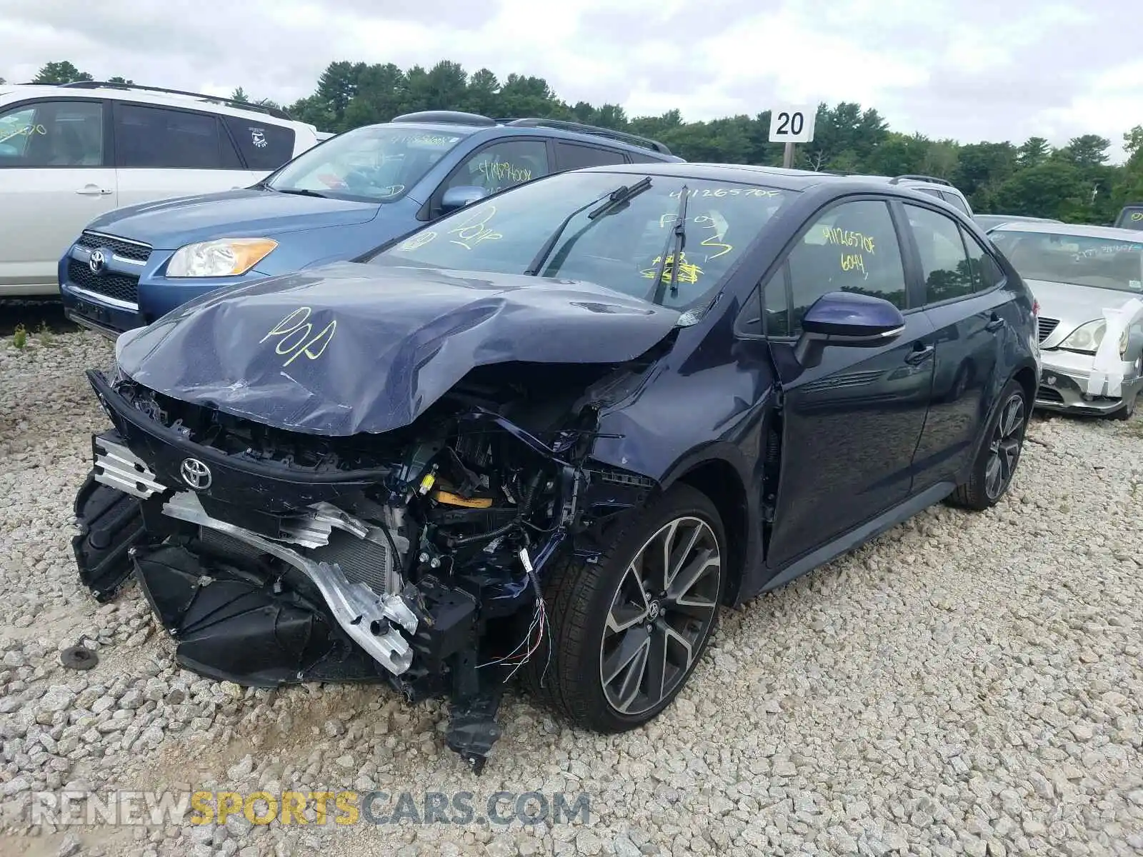 2 Photograph of a damaged car JTDP4RCE5LJ004932 TOYOTA COROLLA 2020