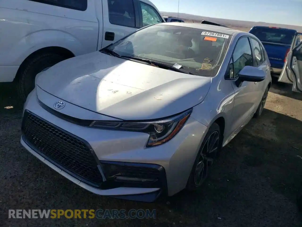 2 Photograph of a damaged car JTDP4RCE5LJ020144 TOYOTA COROLLA 2020