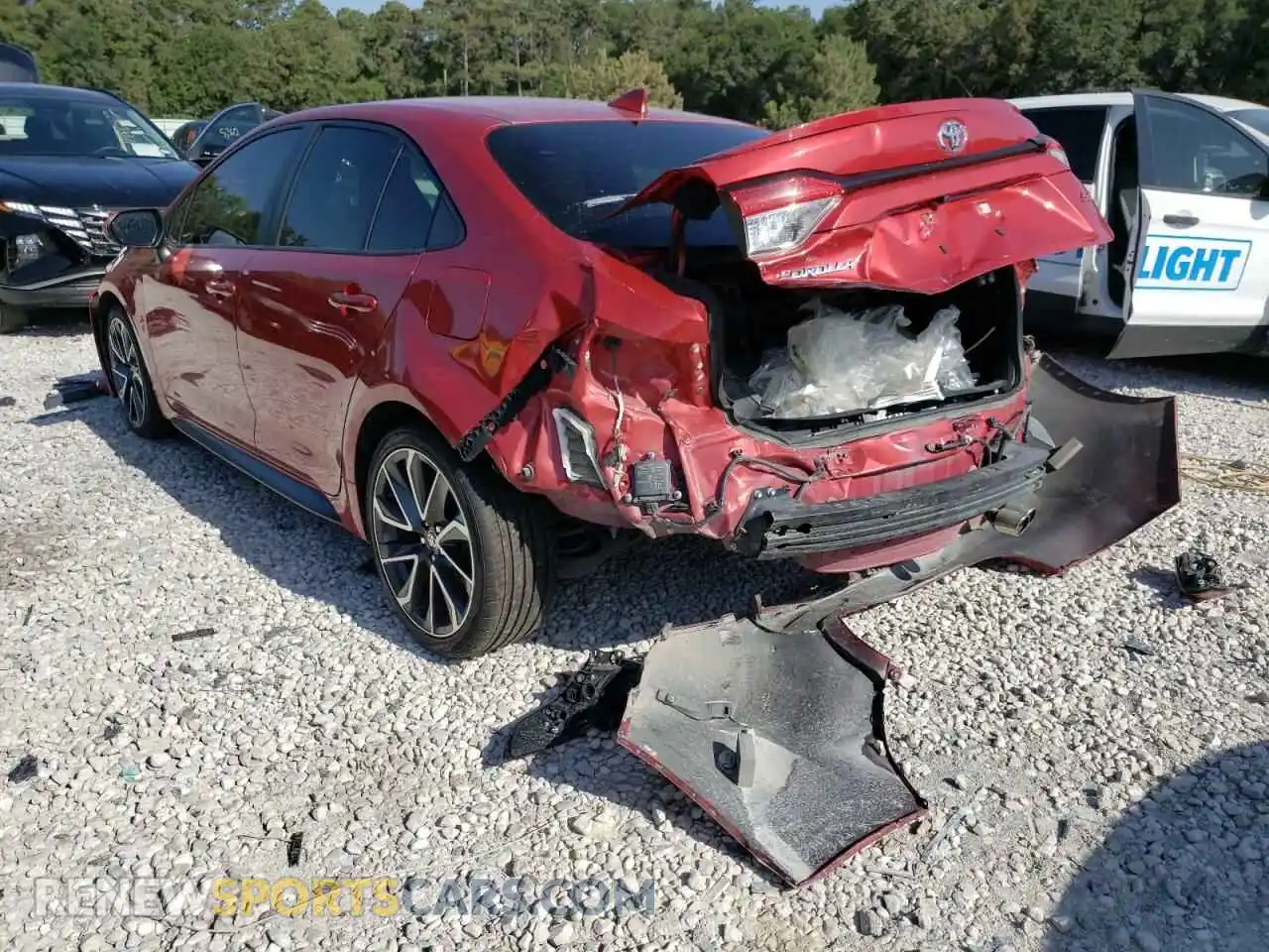 3 Photograph of a damaged car JTDP4RCE6LJ013574 TOYOTA COROLLA 2020
