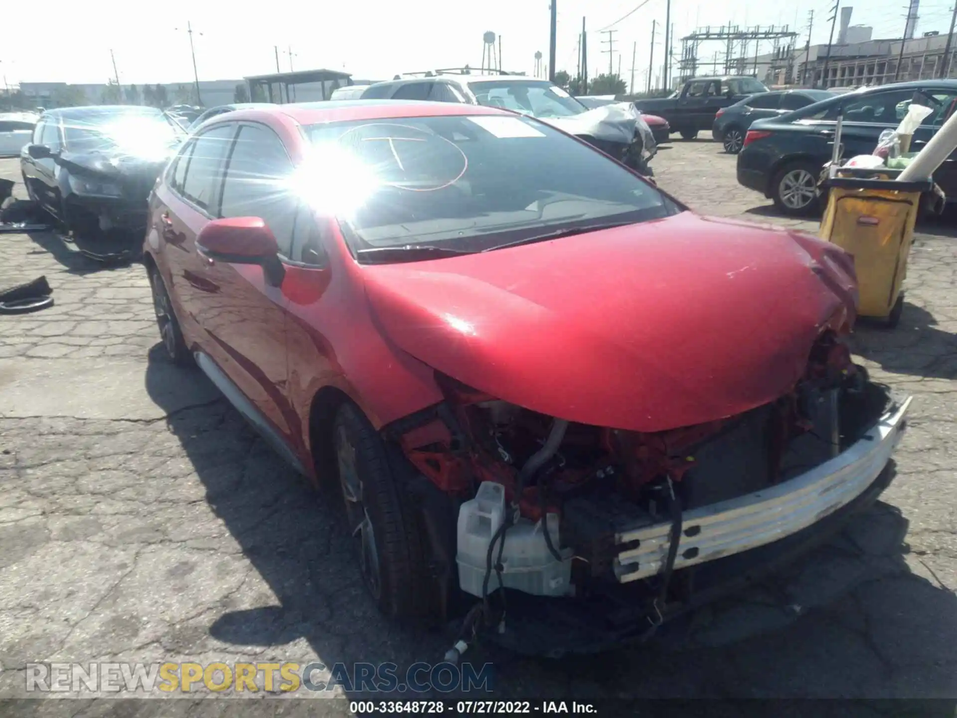 1 fotografías del automóvil dañado JTDP4RCE6LJ026289 TOYOTA COROLLA 2020