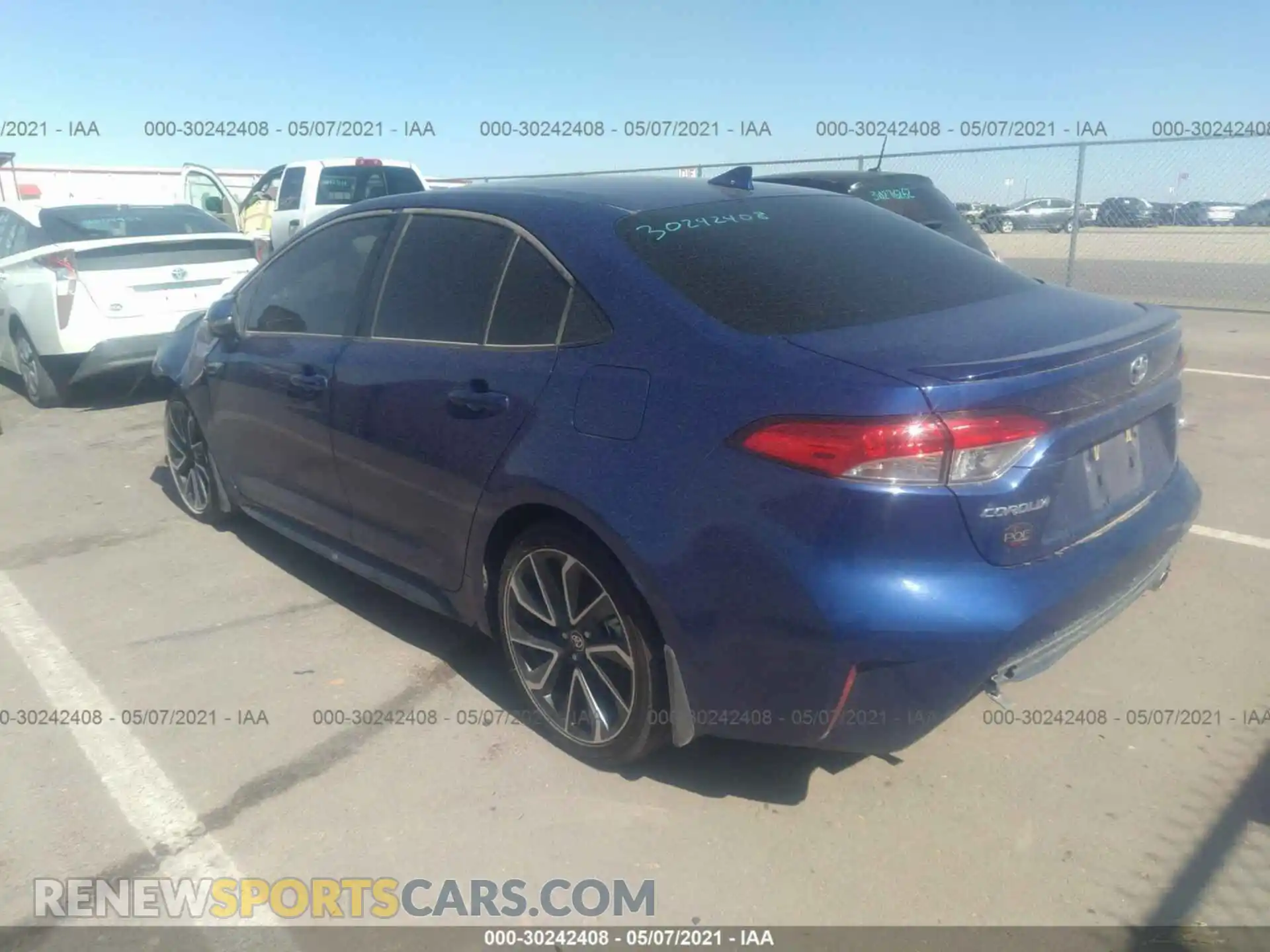 3 Photograph of a damaged car JTDP4RCE6LJ029614 TOYOTA COROLLA 2020