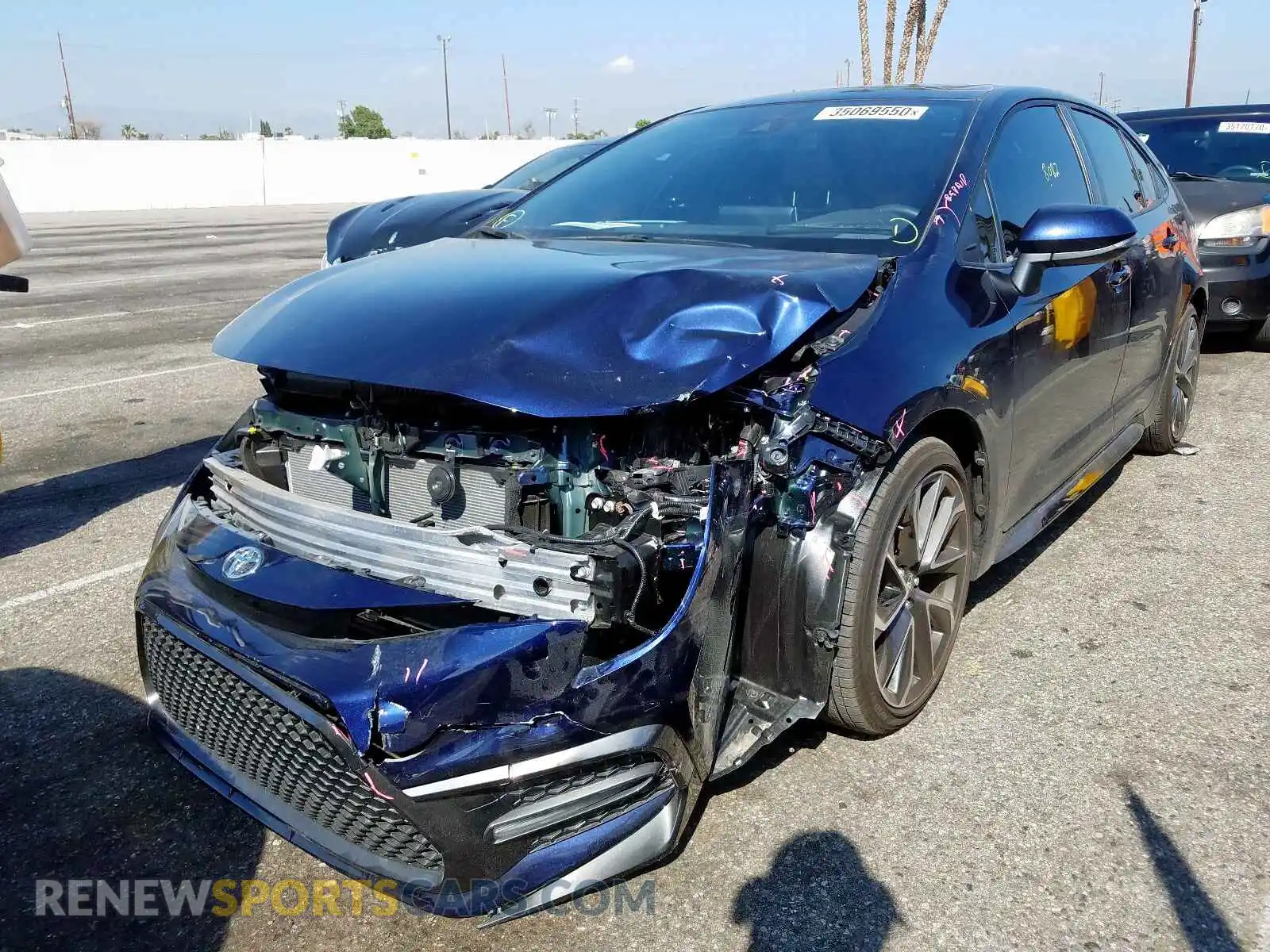2 Photograph of a damaged car JTDP4RCE6LJ043853 TOYOTA COROLLA 2020