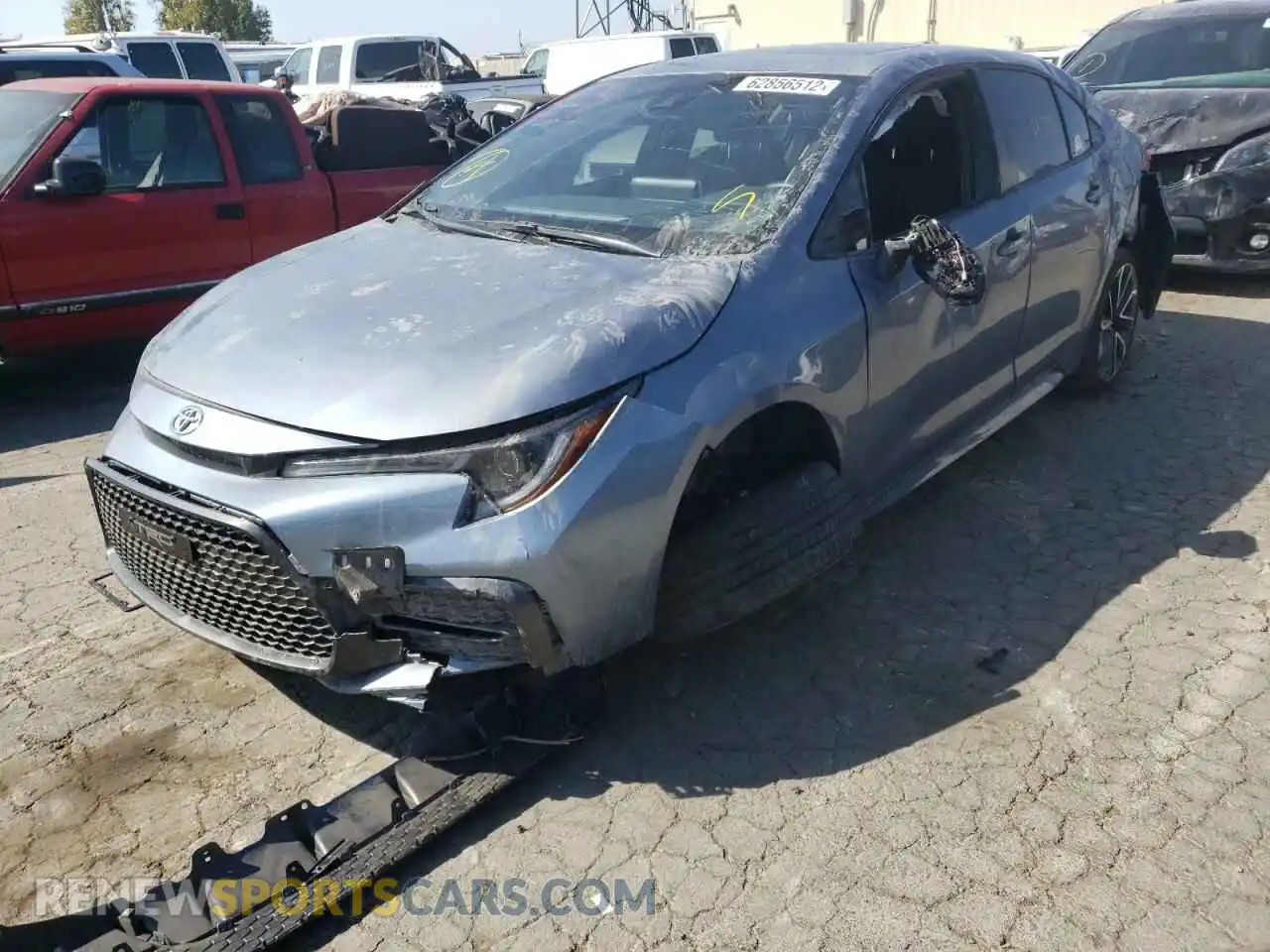 2 Photograph of a damaged car JTDP4RCE6LJ053069 TOYOTA COROLLA 2020
