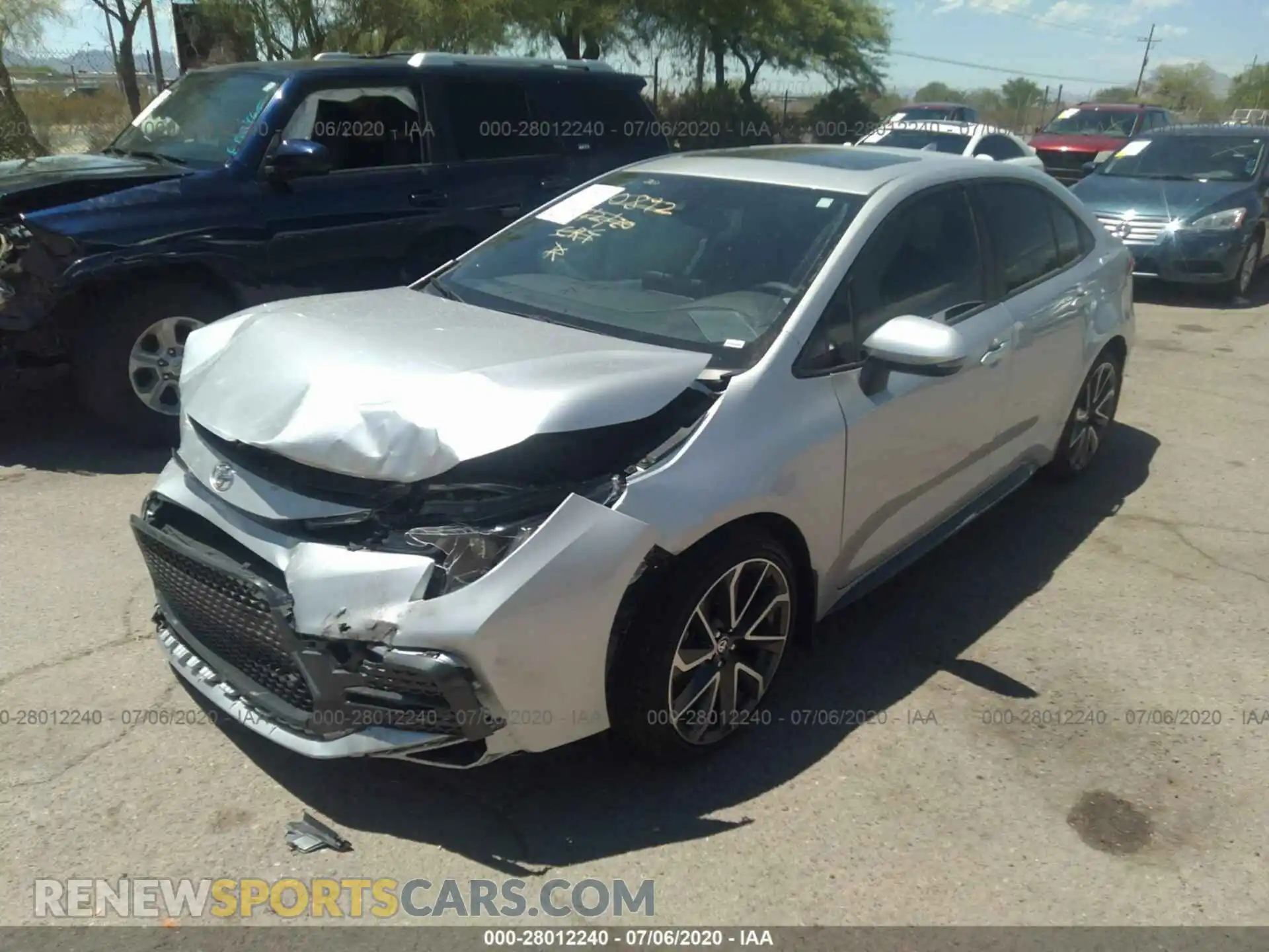 2 Photograph of a damaged car JTDP4RCE7LJ027936 TOYOTA COROLLA 2020