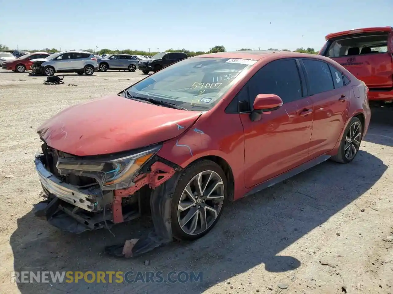 2 Photograph of a damaged car JTDP4RCE8LJ003001 TOYOTA COROLLA 2020