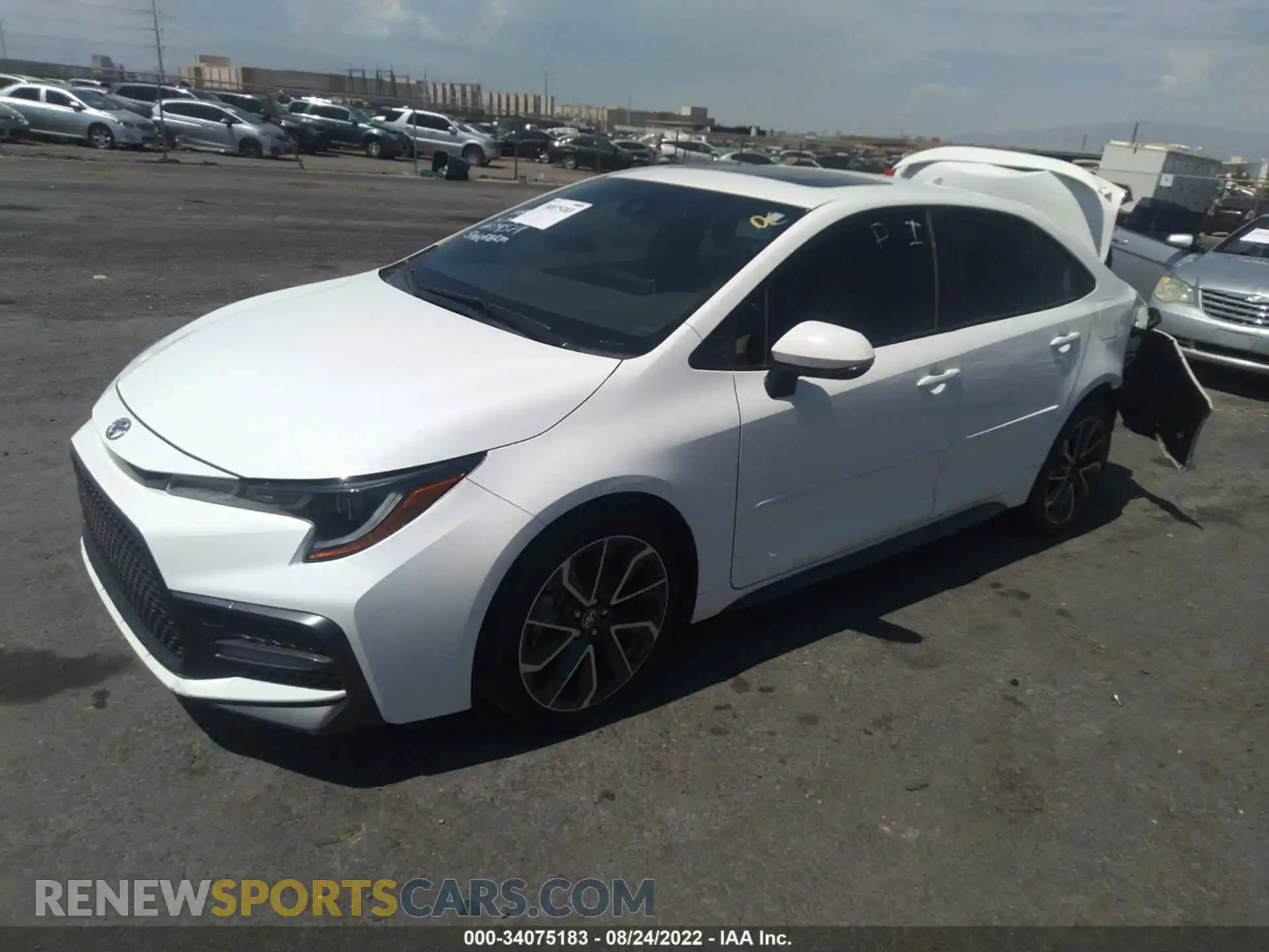 2 Photograph of a damaged car JTDP4RCE8LJ019635 TOYOTA COROLLA 2020