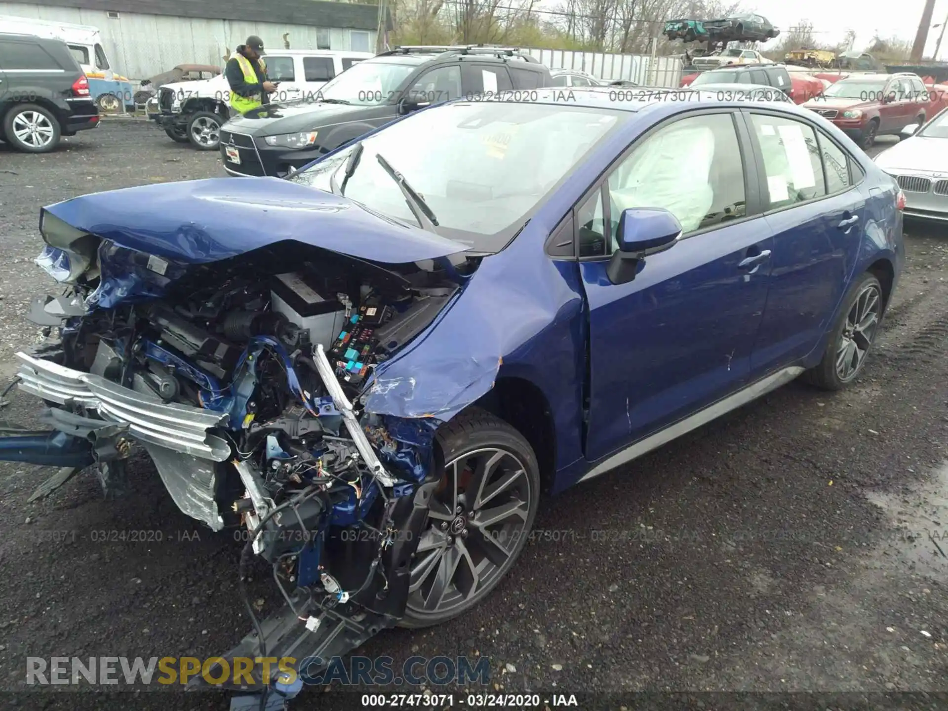 2 Photograph of a damaged car JTDP4RCE8LJ037620 TOYOTA COROLLA 2020
