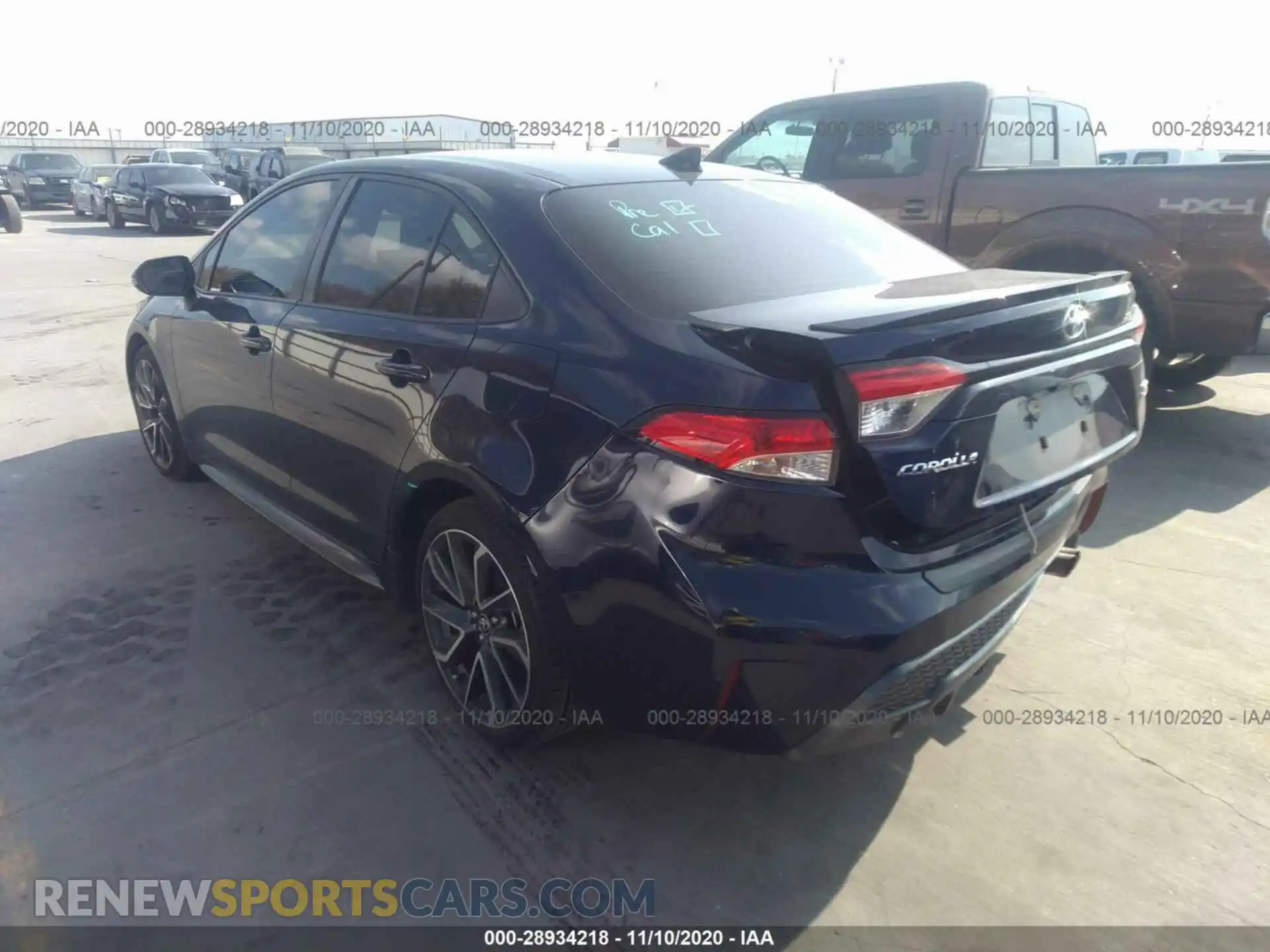 3 Photograph of a damaged car JTDP4RCE9LJ007445 TOYOTA COROLLA 2020