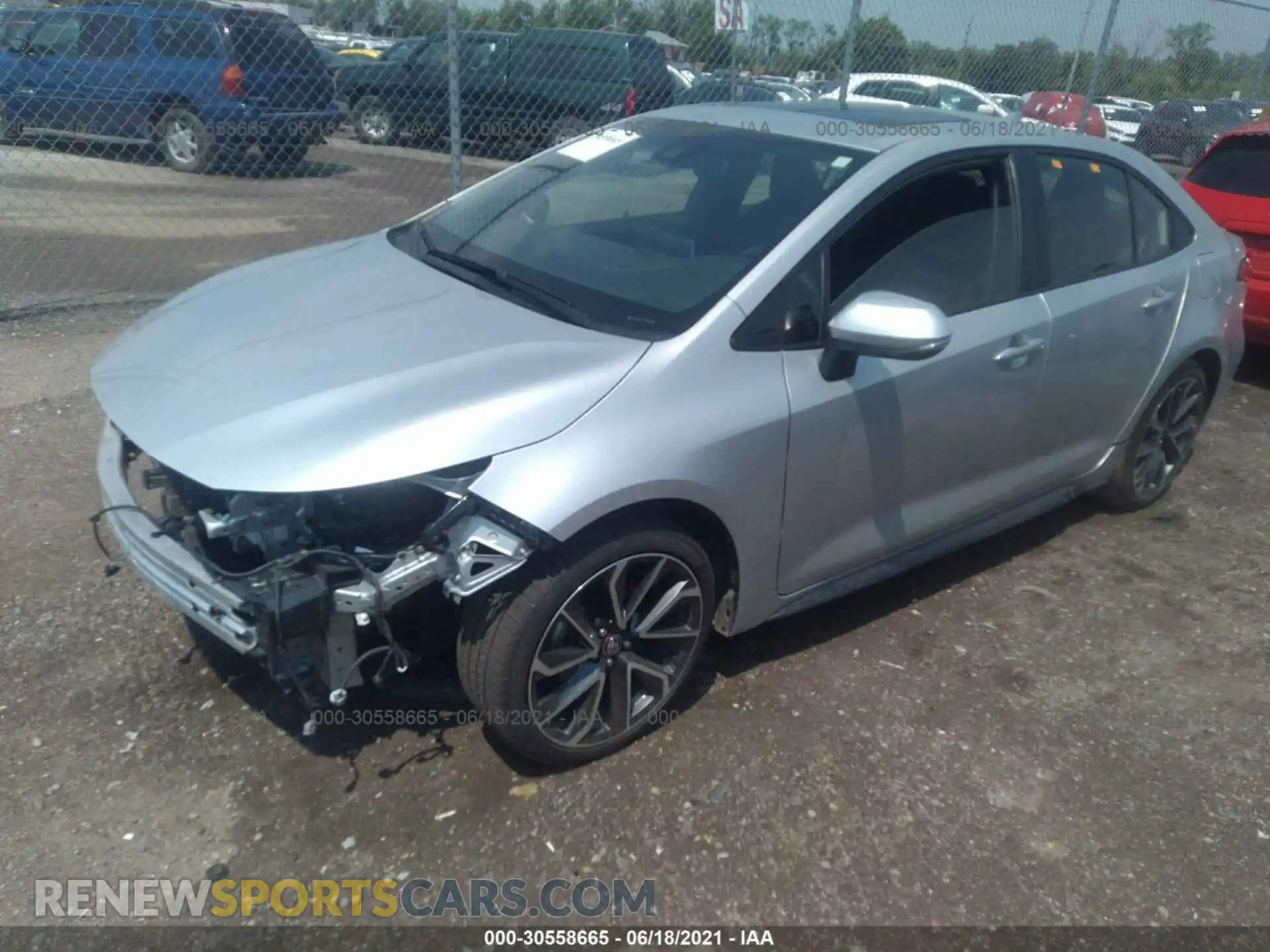 2 Photograph of a damaged car JTDP4RCEXLJ000438 TOYOTA COROLLA 2020