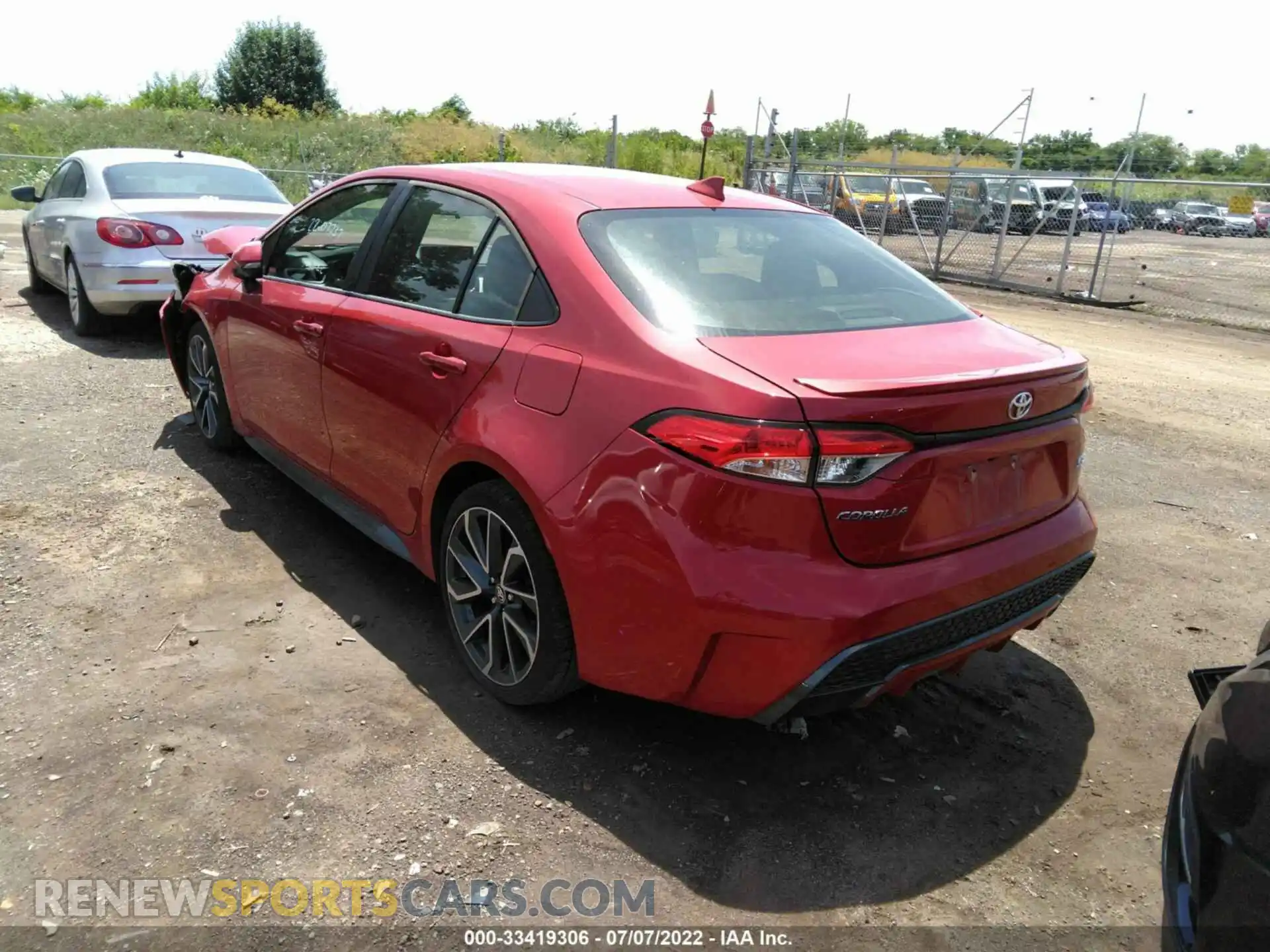 3 Photograph of a damaged car JTDS4RCE0LJ000314 TOYOTA COROLLA 2020