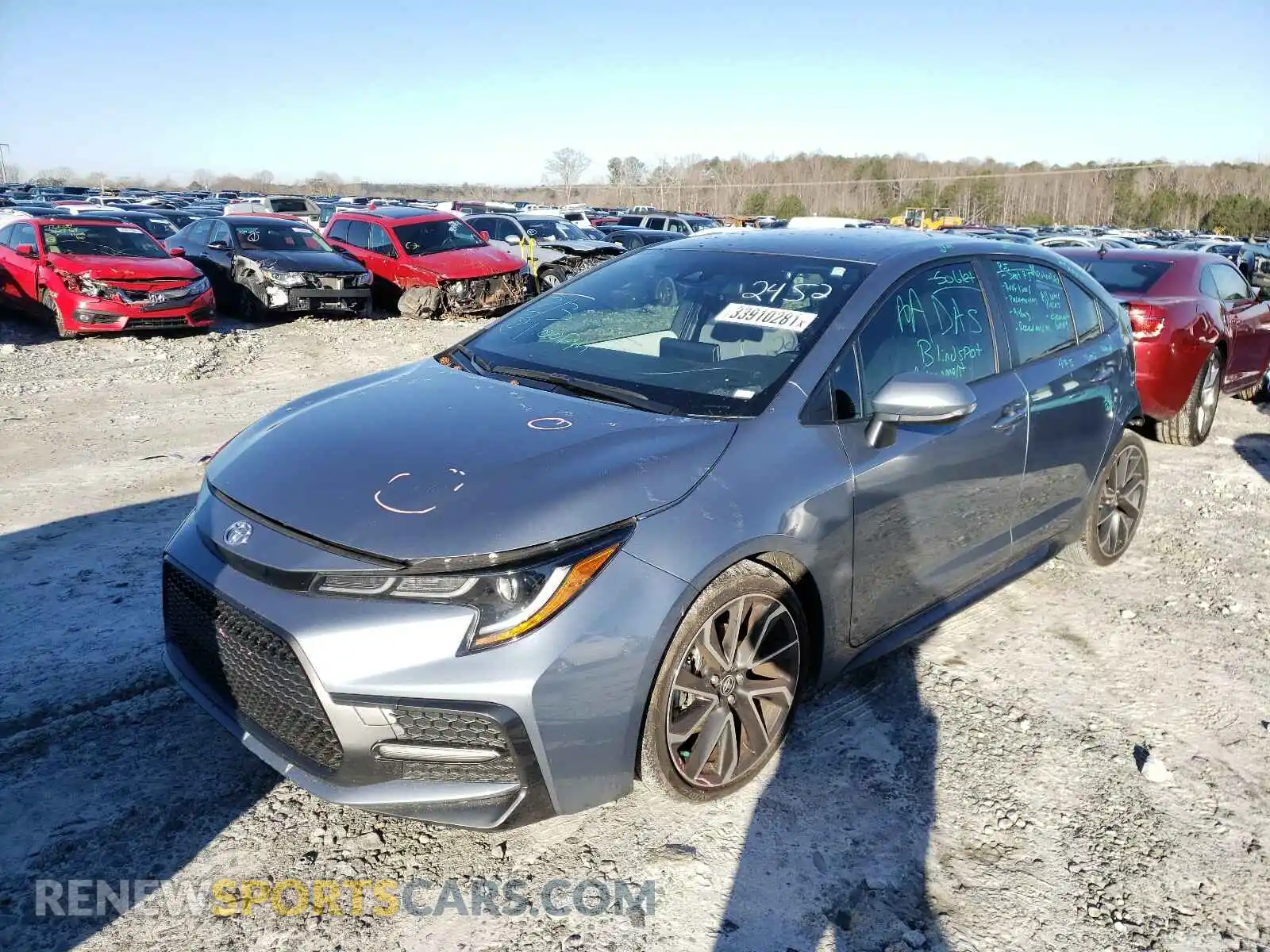2 fotografías del automóvil dañado JTDS4RCE0LJ002452 TOYOTA COROLLA 2020