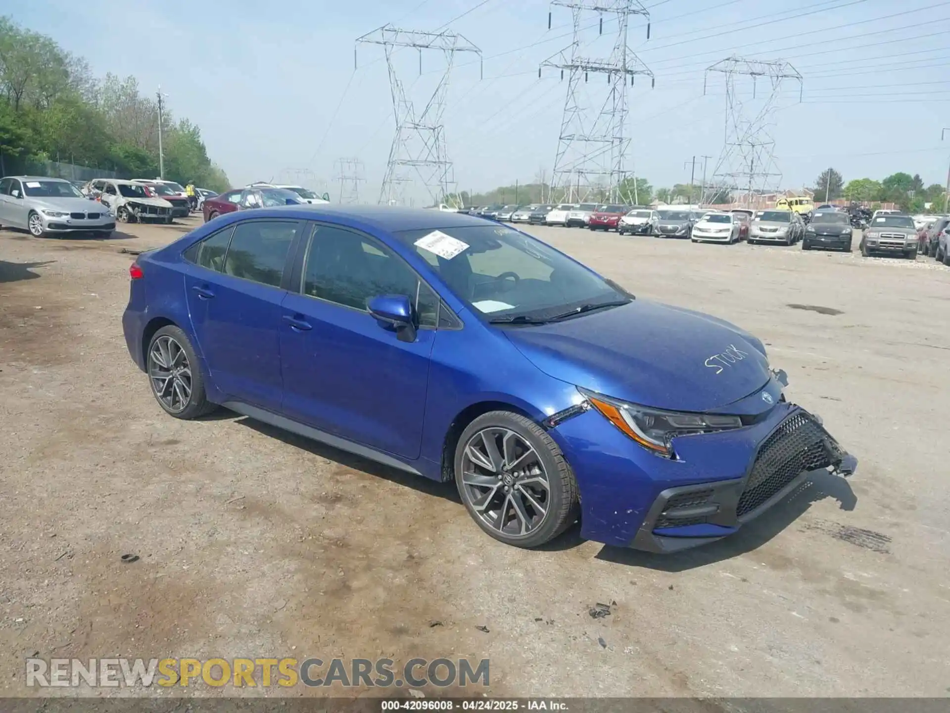 1 Photograph of a damaged car JTDS4RCE0LJ017288 TOYOTA COROLLA 2020