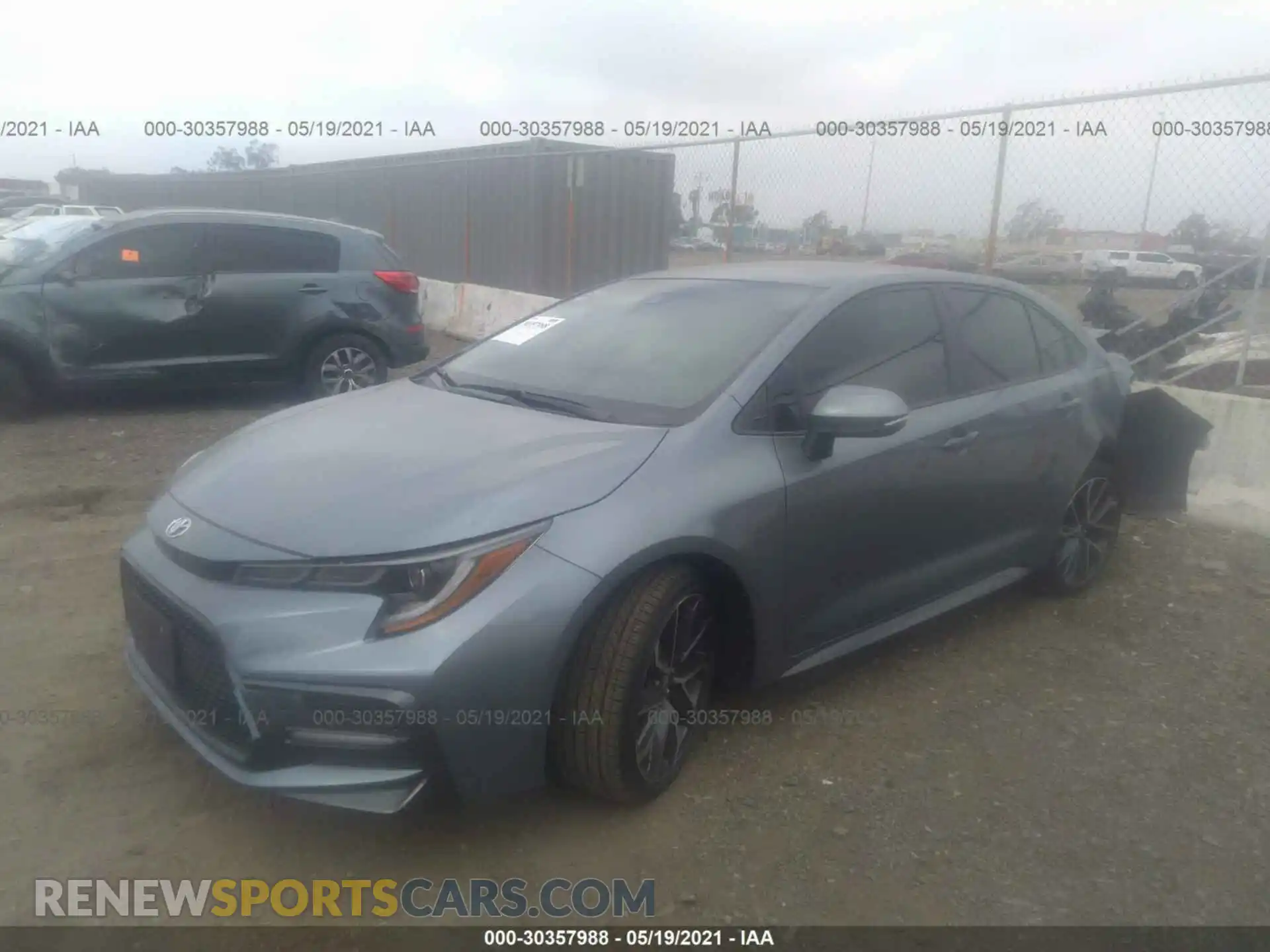 2 Photograph of a damaged car JTDS4RCE0LJ047925 TOYOTA COROLLA 2020