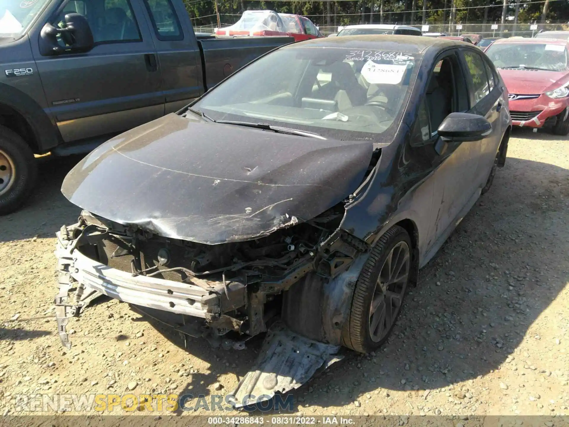 2 fotografías del automóvil dañado JTDS4RCE2LJ001951 TOYOTA COROLLA 2020