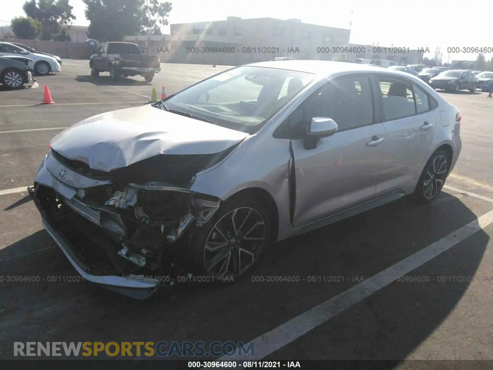 2 Photograph of a damaged car JTDS4RCE2LJ007376 TOYOTA COROLLA 2020