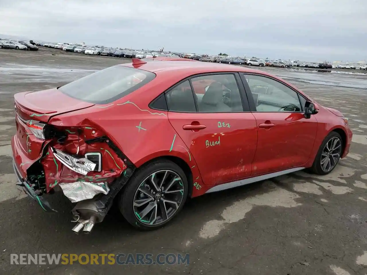 3 Photograph of a damaged car JTDS4RCE2LJ021827 TOYOTA COROLLA 2020