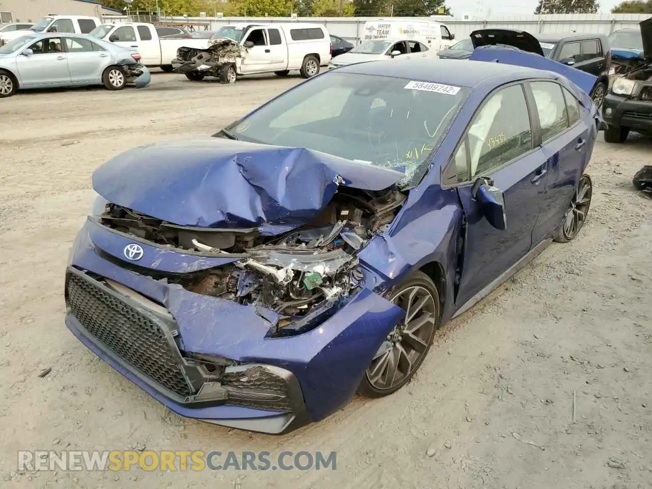 2 Photograph of a damaged car JTDS4RCE2LJ030494 TOYOTA COROLLA 2020