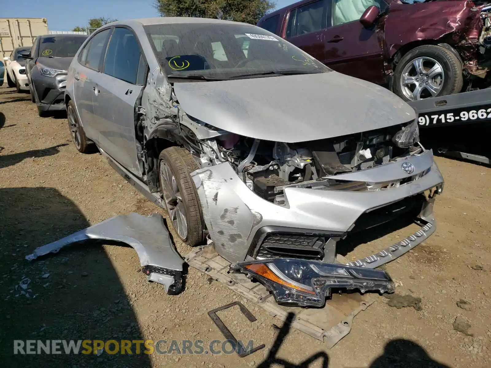 1 Photograph of a damaged car JTDS4RCE2LJ053239 TOYOTA COROLLA 2020