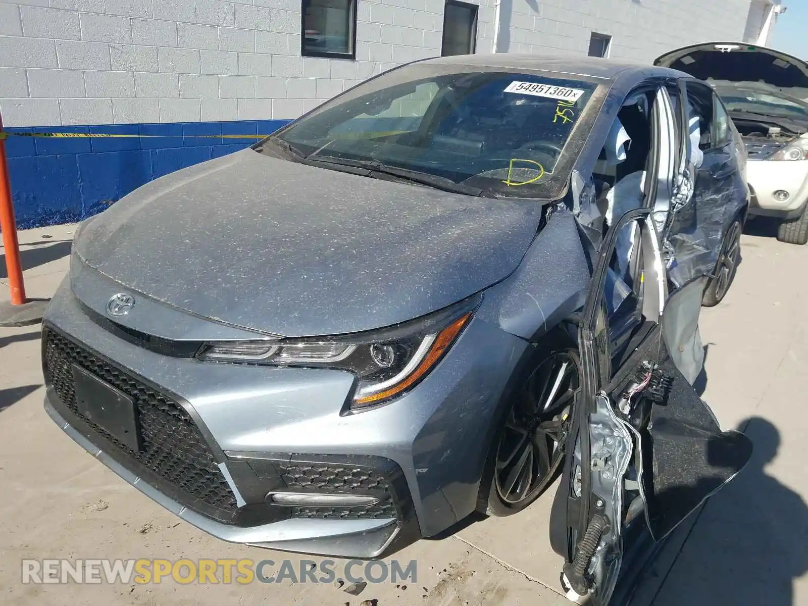 2 Photograph of a damaged car JTDS4RCE3LJ018497 TOYOTA COROLLA 2020