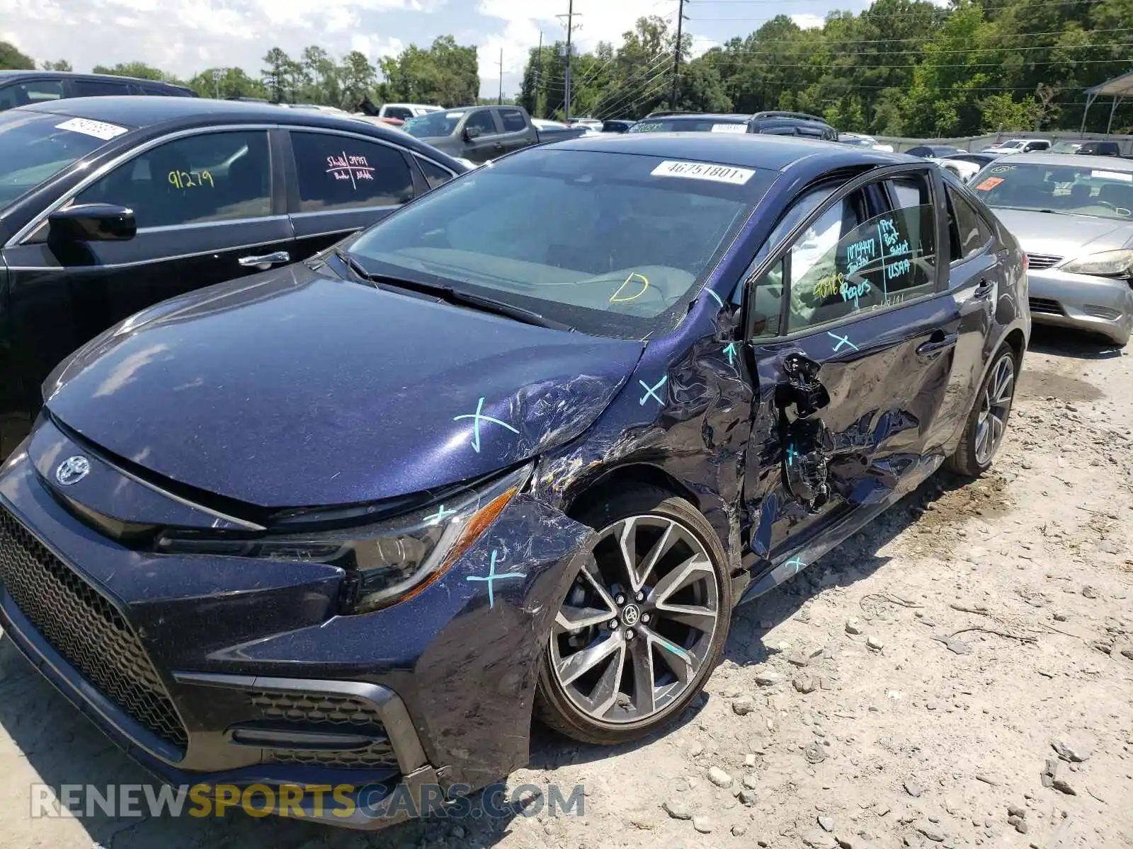 2 Photograph of a damaged car JTDS4RCE3LJ018628 TOYOTA COROLLA 2020