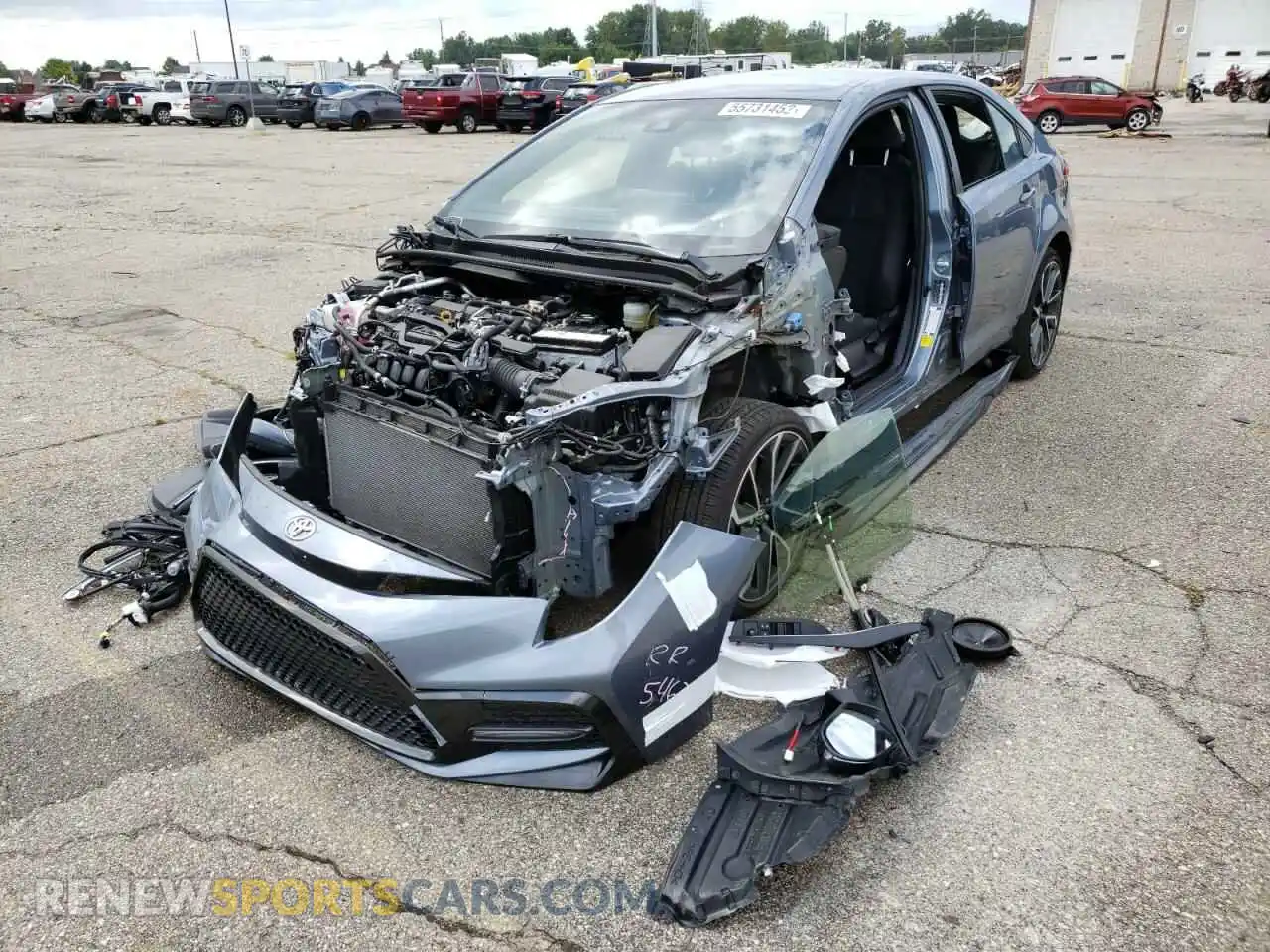 2 Photograph of a damaged car JTDS4RCE3LJ026146 TOYOTA COROLLA 2020