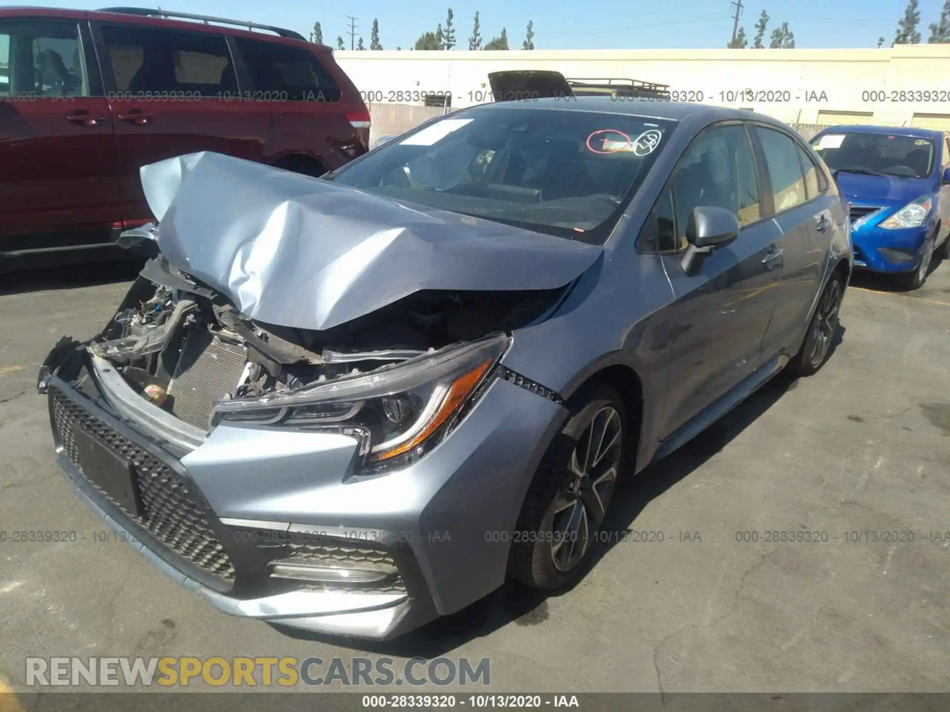 2 fotografías del automóvil dañado JTDS4RCE3LJ036661 TOYOTA COROLLA 2020