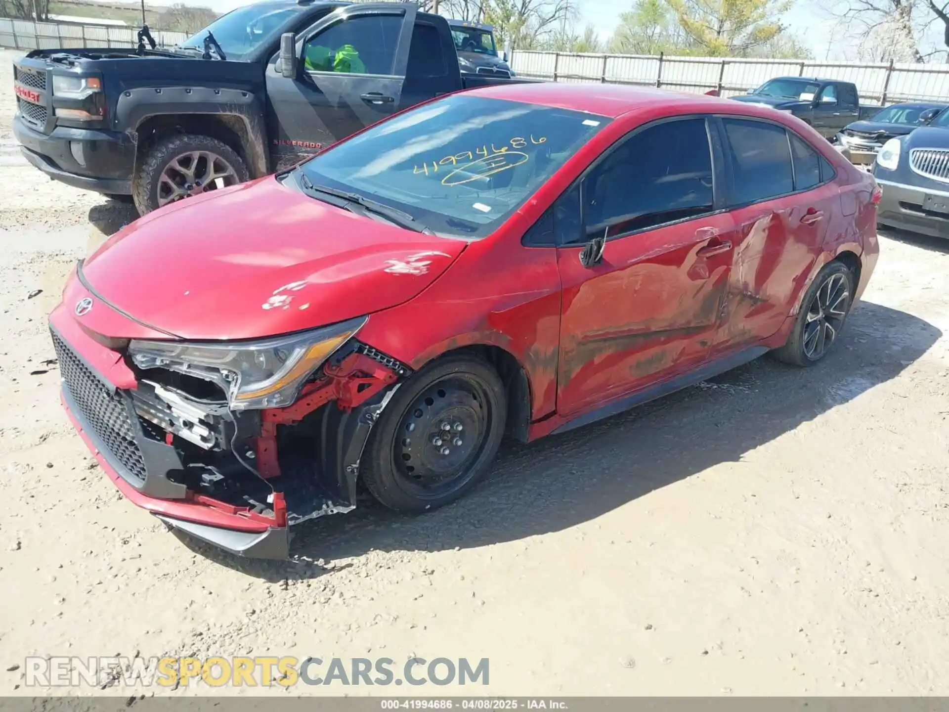 2 Photograph of a damaged car JTDS4RCE4LJ025443 TOYOTA COROLLA 2020