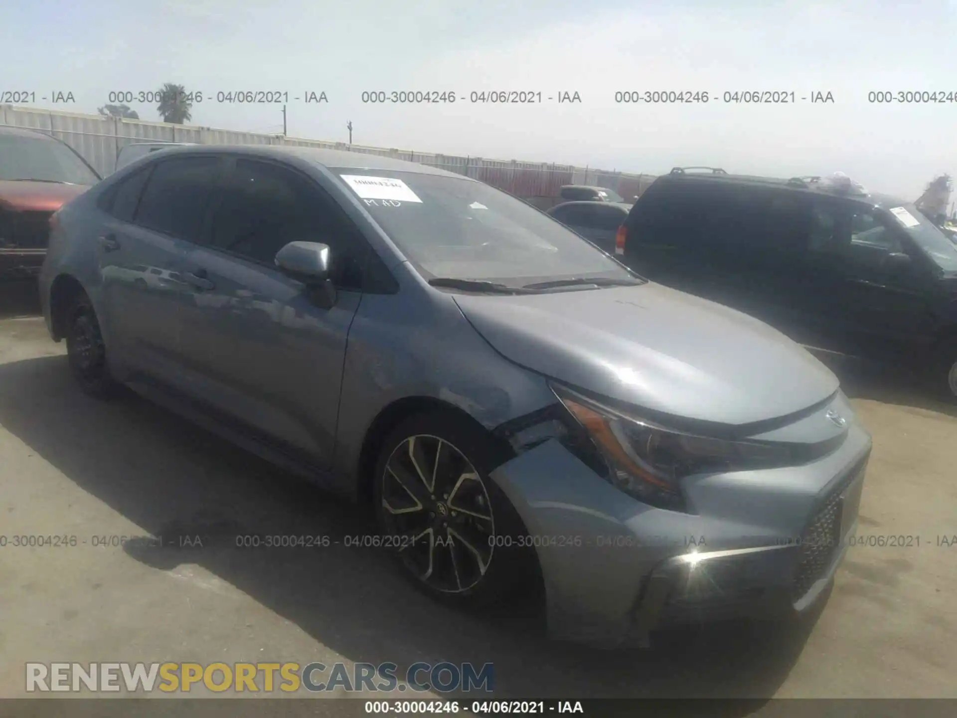 1 Photograph of a damaged car JTDS4RCE4LJ033297 TOYOTA COROLLA 2020