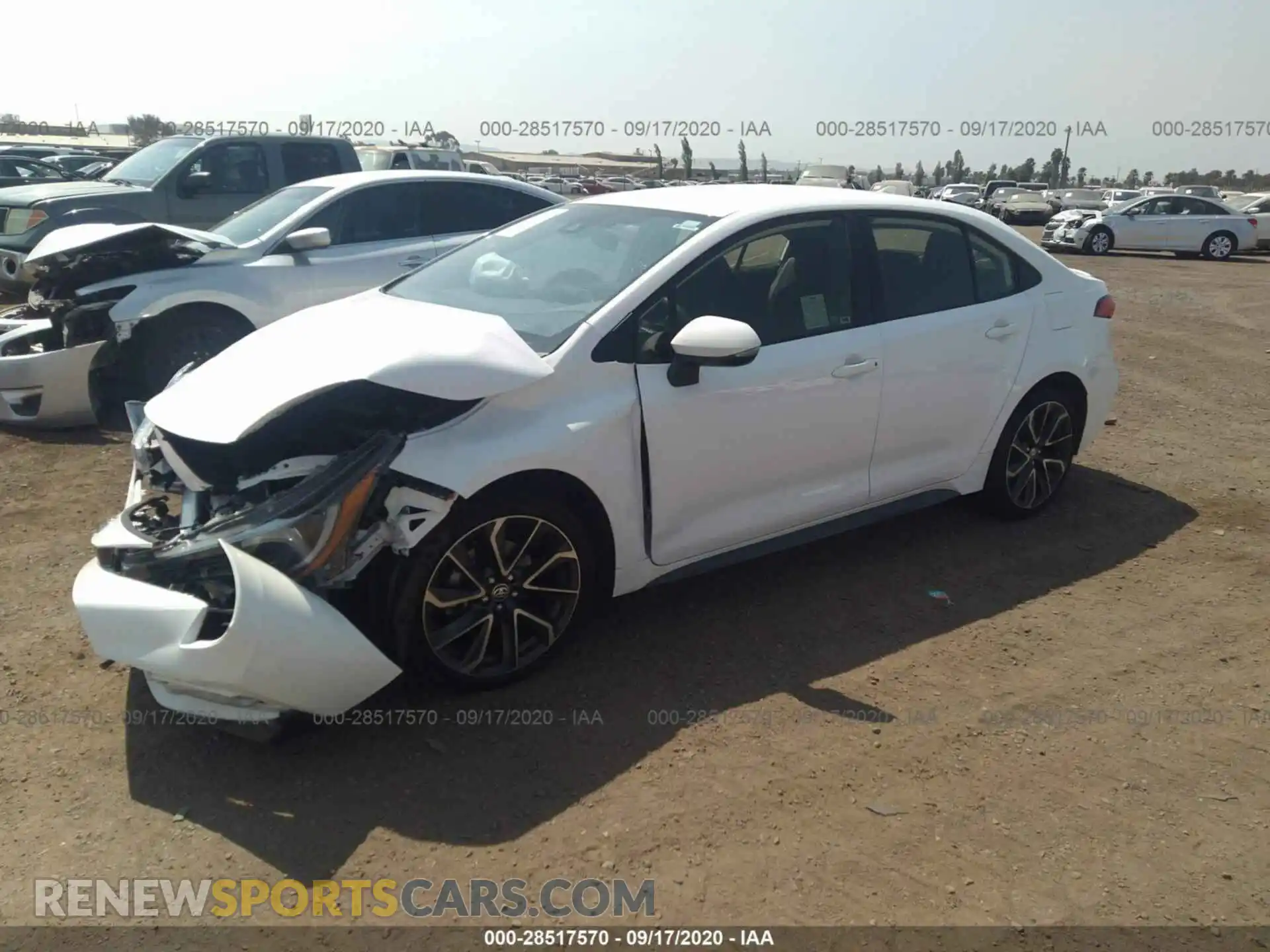 2 Photograph of a damaged car JTDS4RCE5LJ019795 TOYOTA COROLLA 2020