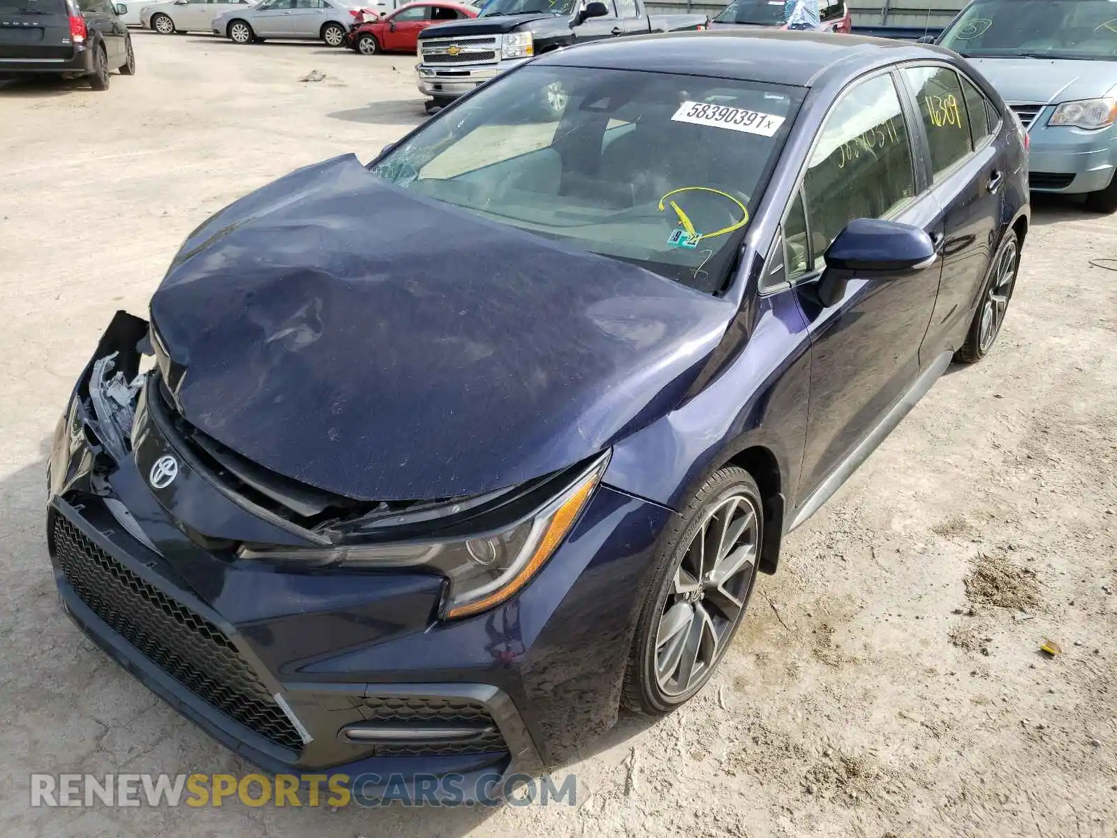 2 Photograph of a damaged car JTDS4RCE5LJ035673 TOYOTA COROLLA 2020